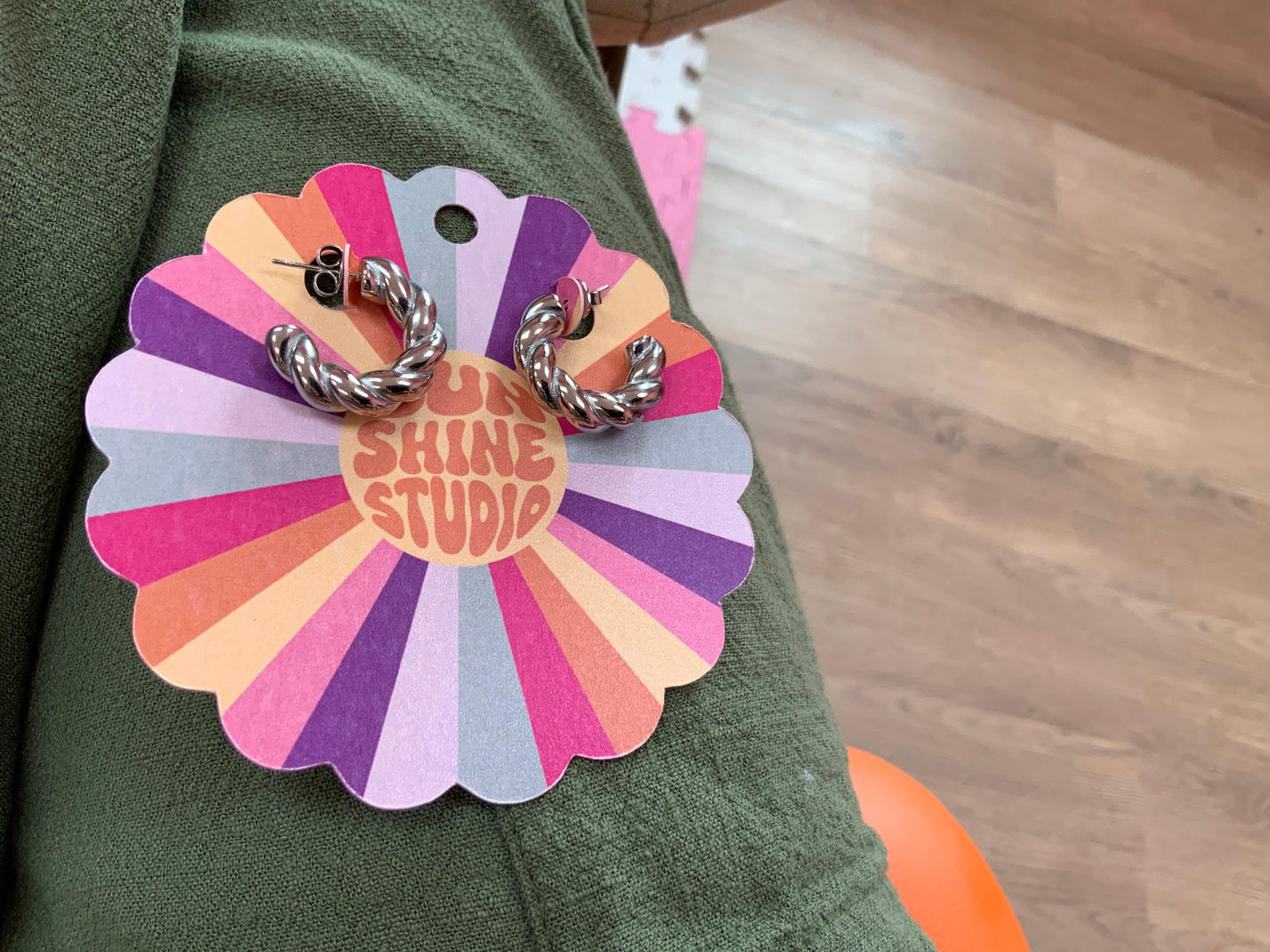 Titanium twisted hoop