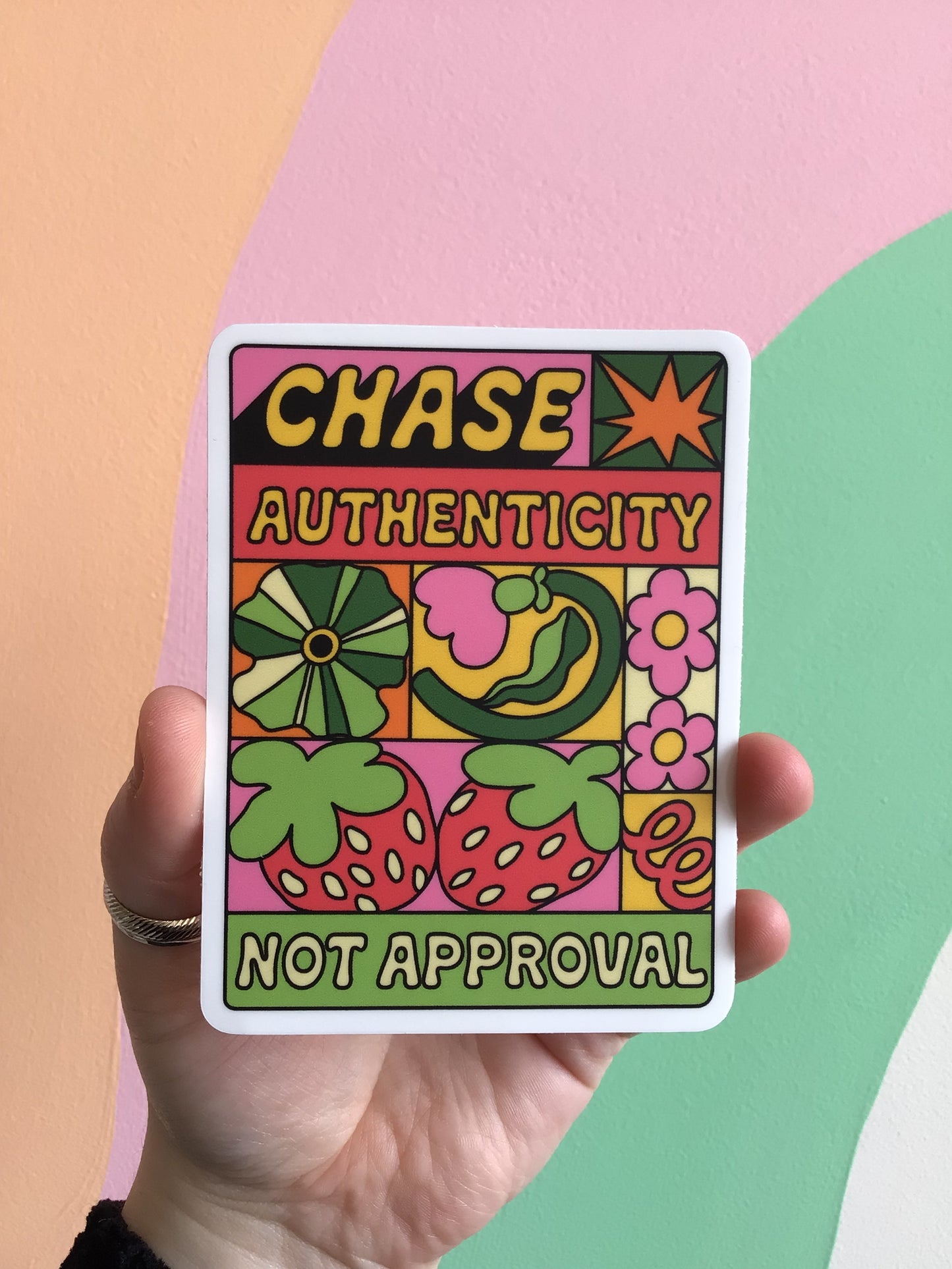 “Chase Authenticity Not Approval” Sticker