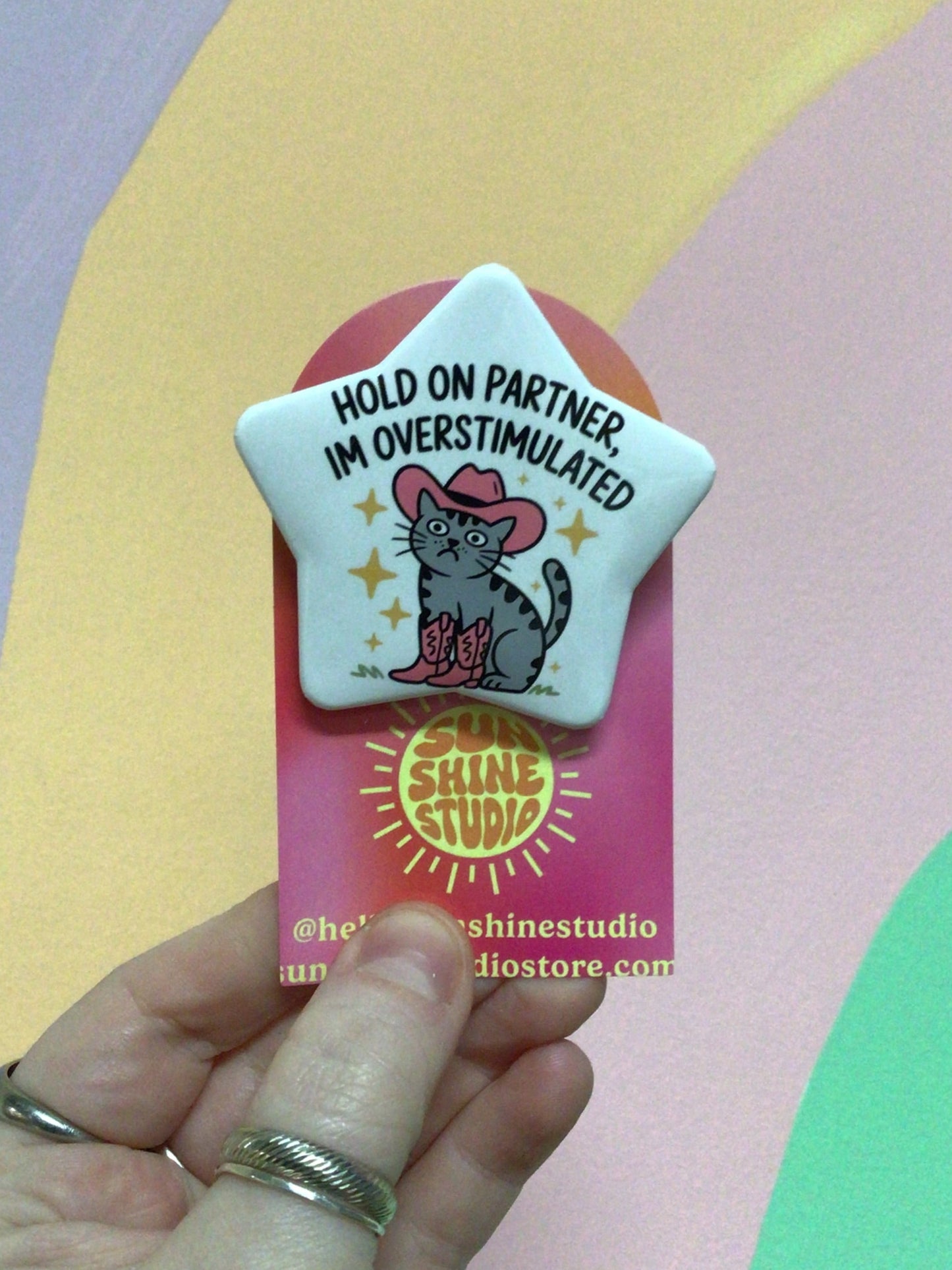 Hold On Partner Pin