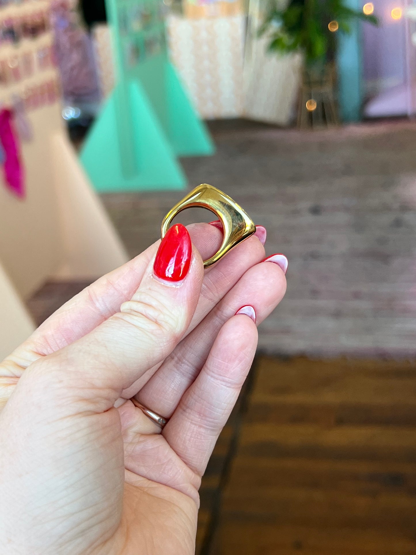 Abstract Titanium Ring