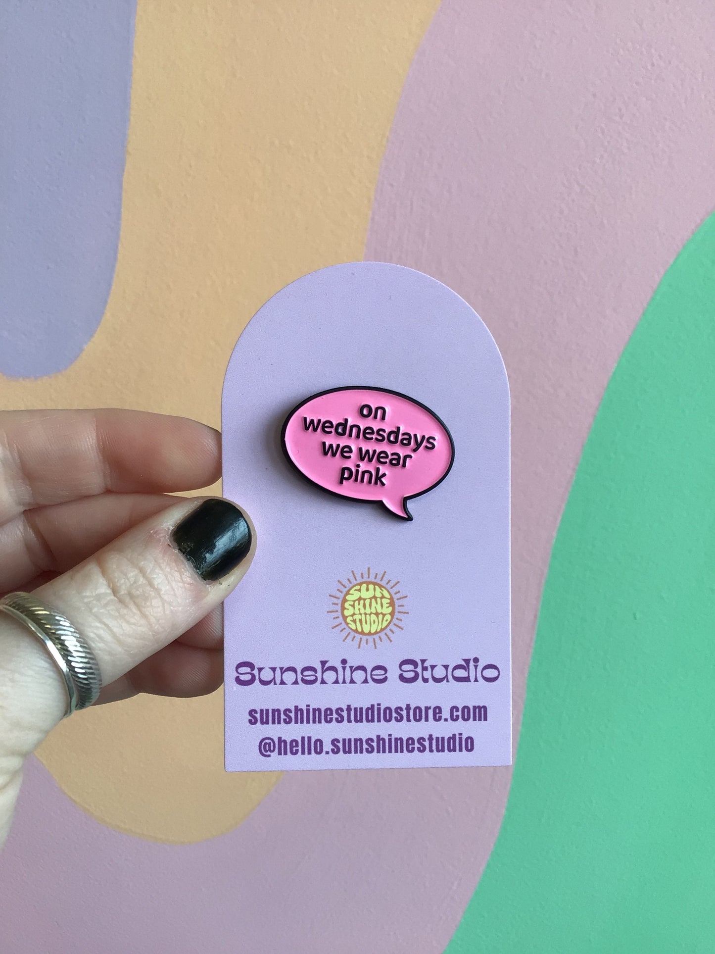 “On Wednesdays We Wear Pink” Enamel Pin