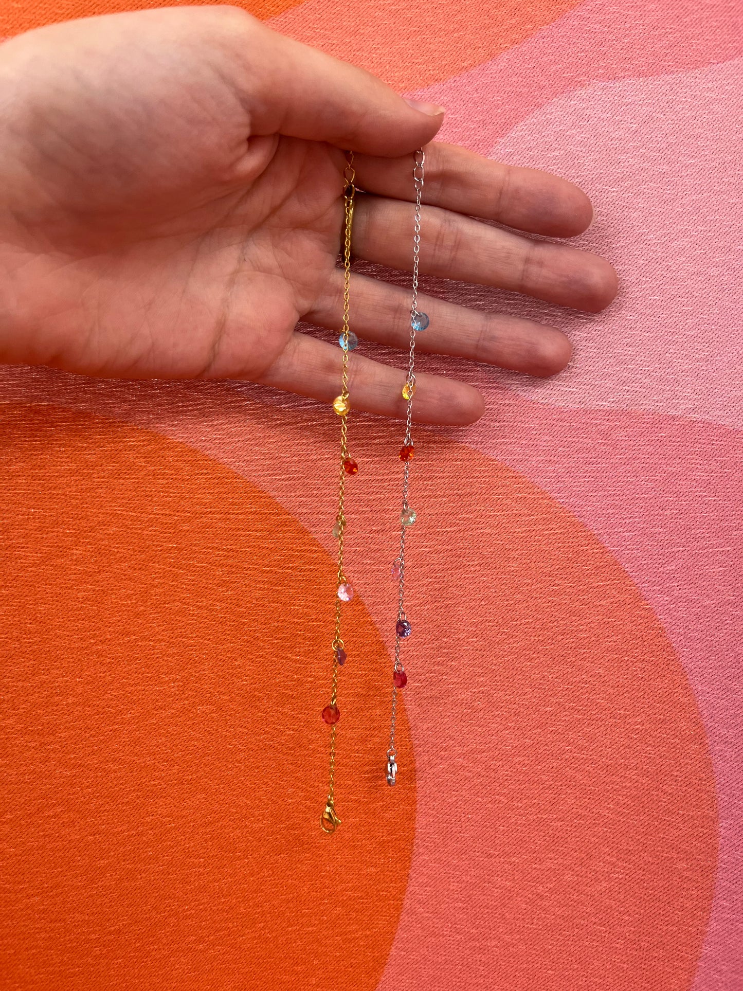 Dainty Rainbow Gem Bracelet