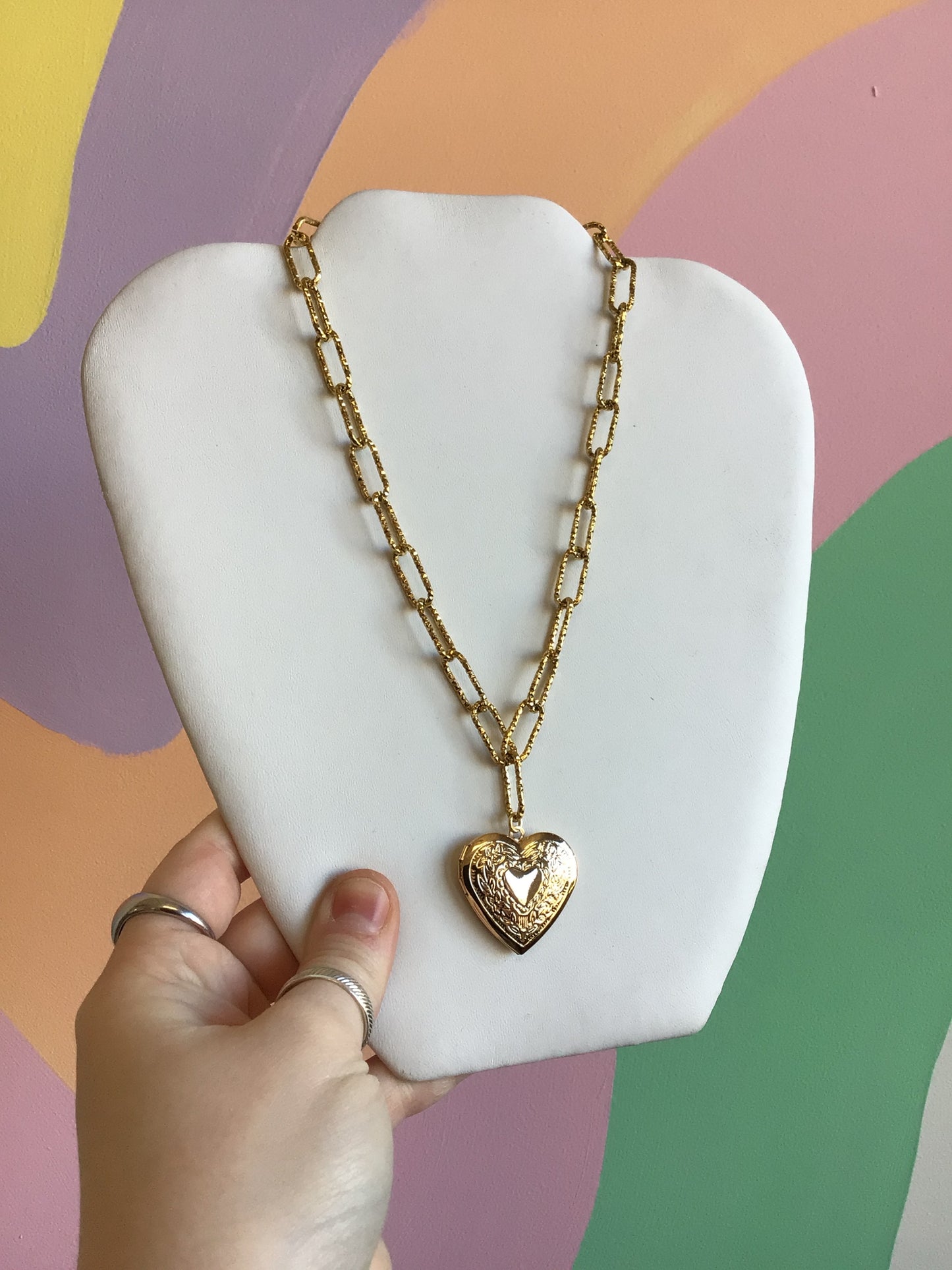 Titanium Heart Locket Necklace