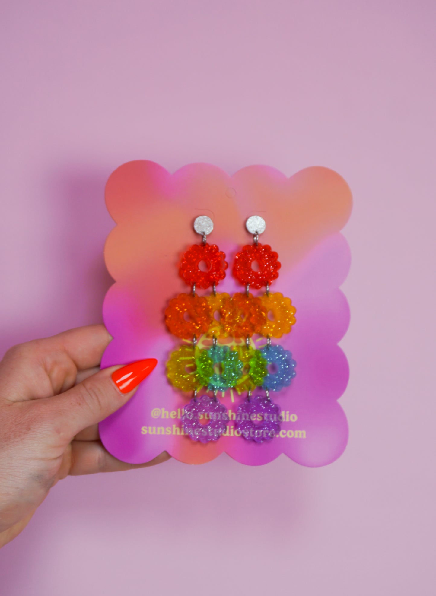 Bundle of Flowers Dangle Earrings