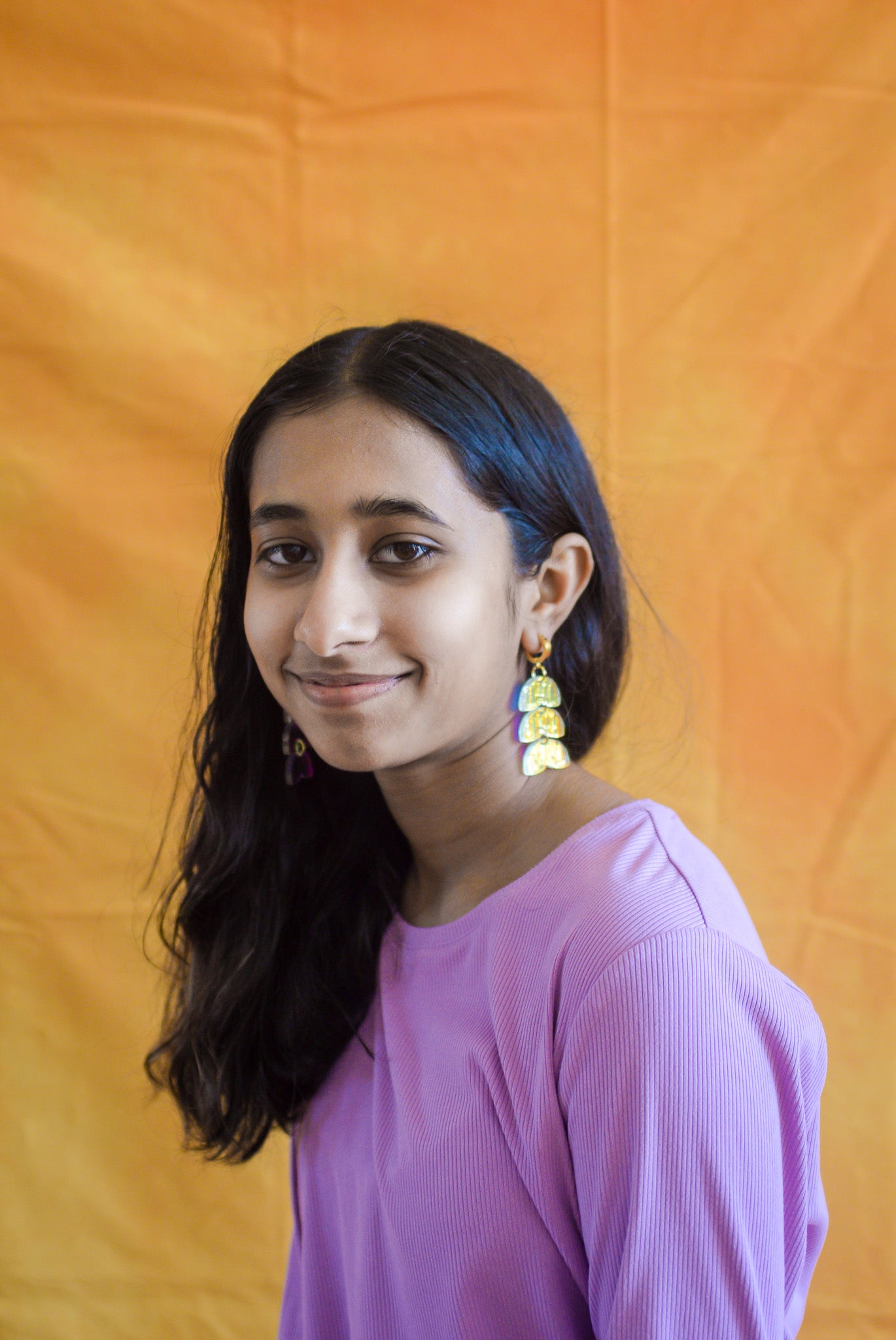 Shimmering Iridescent Petal Earrings