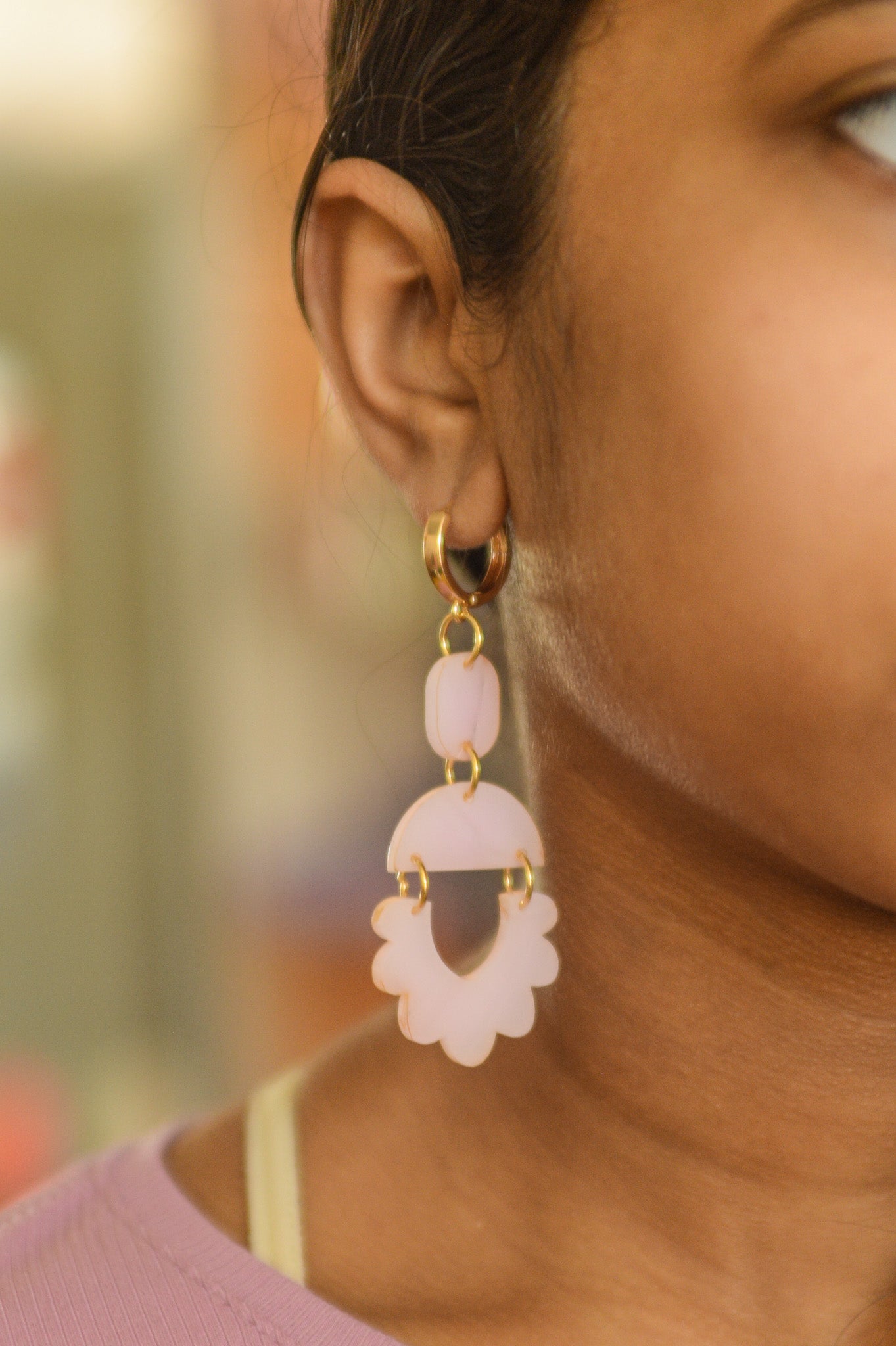 Summer Scalloped Statement Earrings
