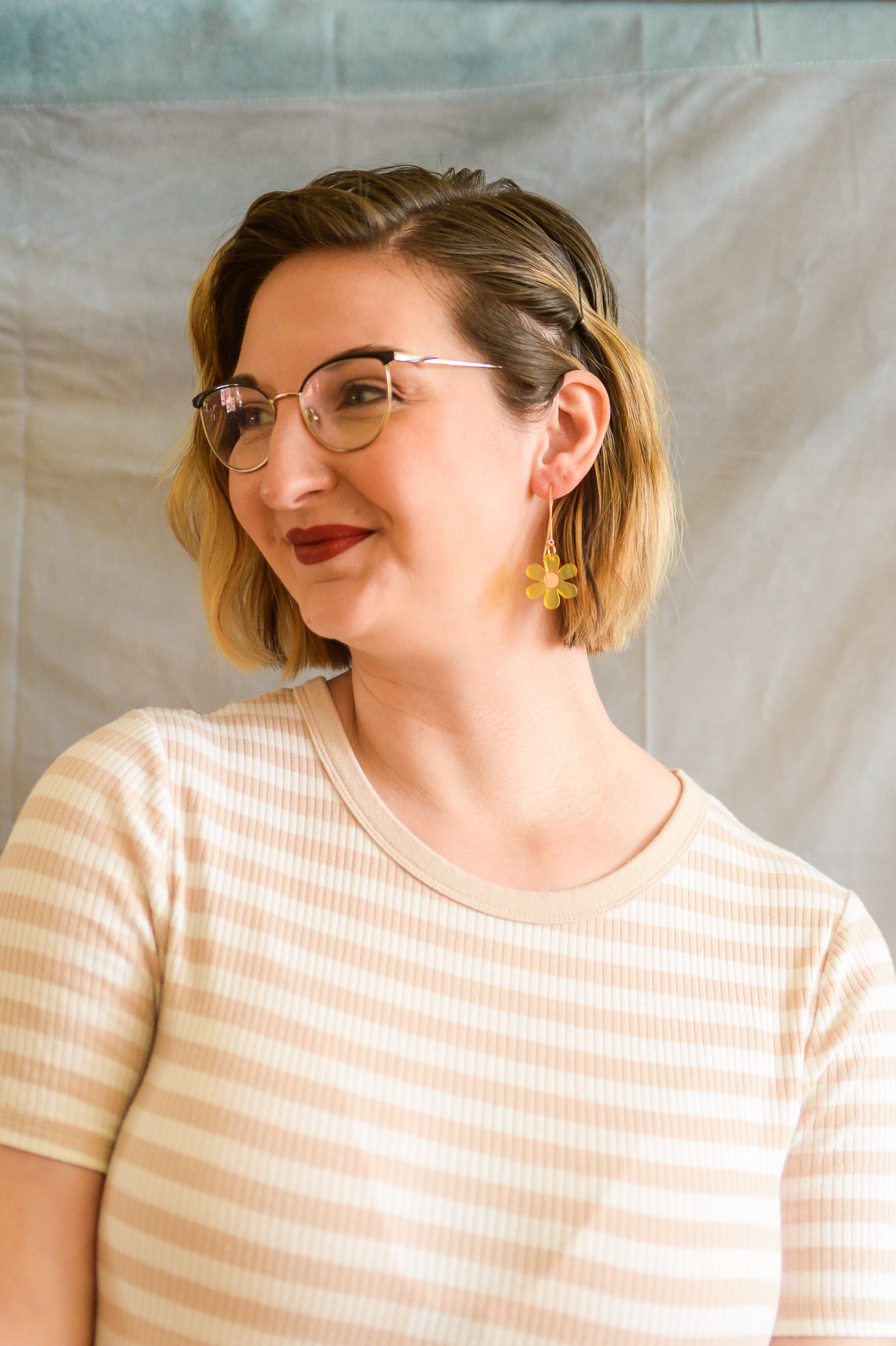 Floral Threader Earrings