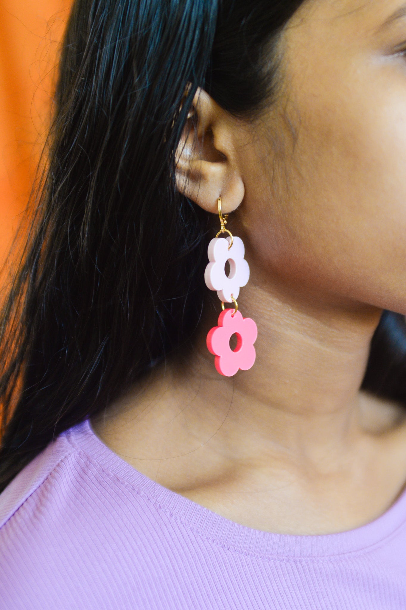 Dragon Fruit Summer Flower Earrings