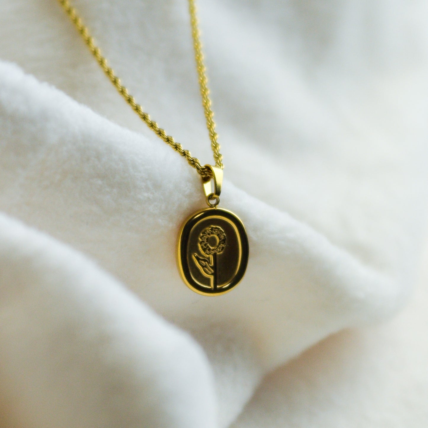 Floral Titanium Necklace