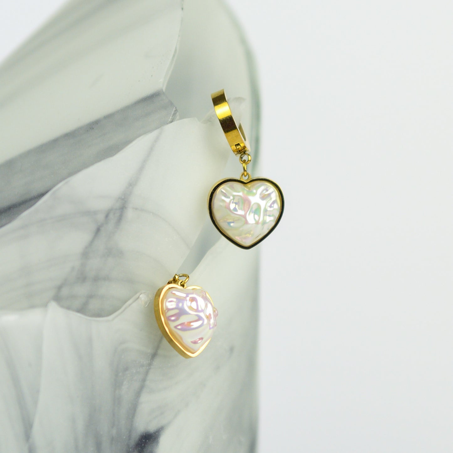 Pearl Titanium Earrings