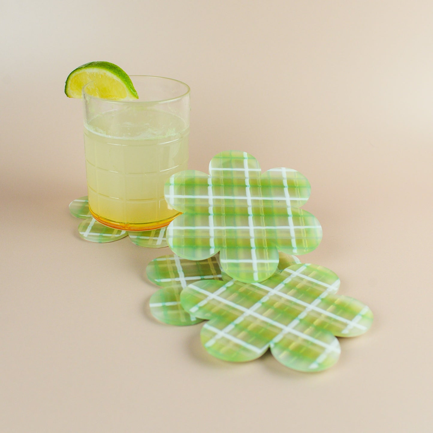 Plaid Flower Coasters