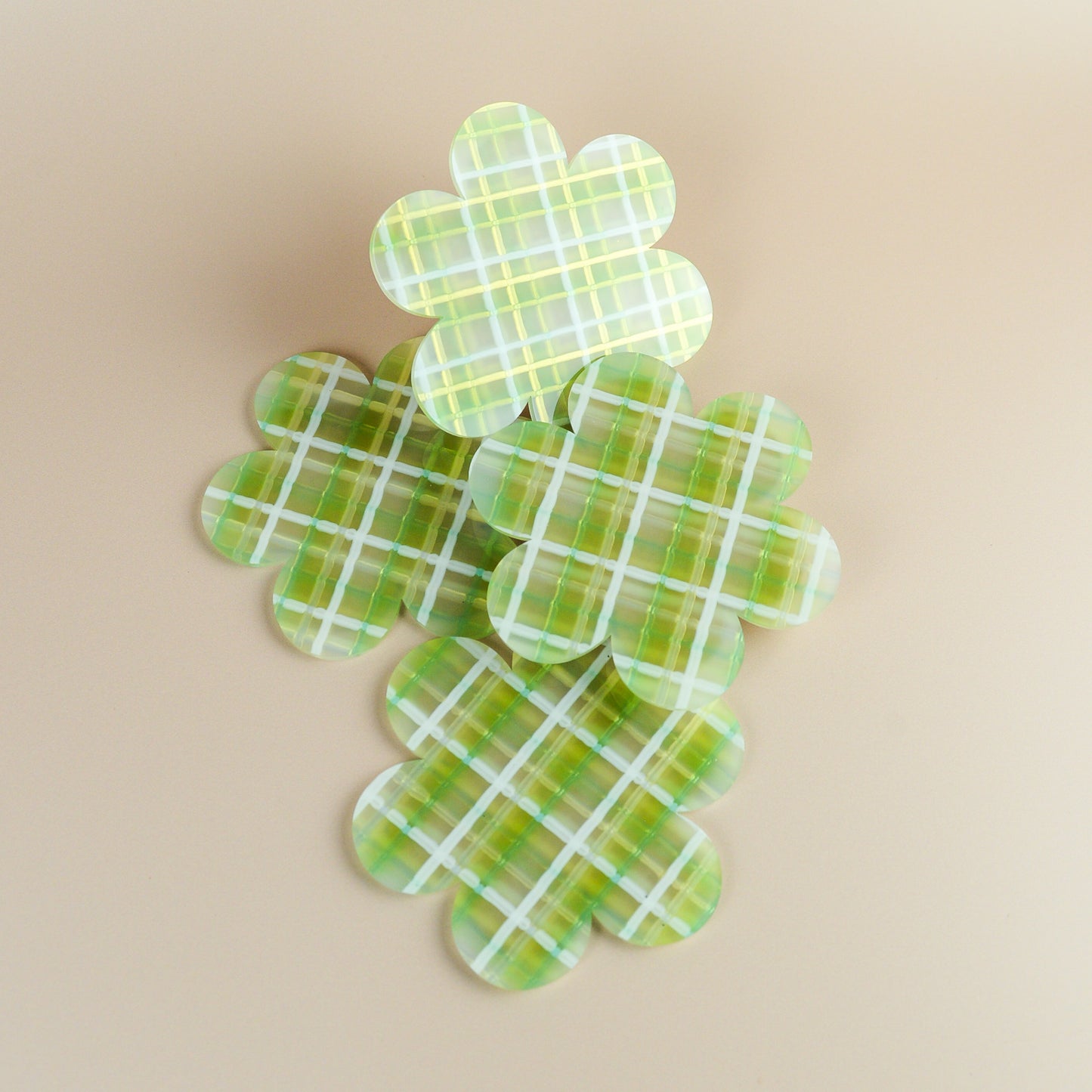 Plaid Flower Coasters