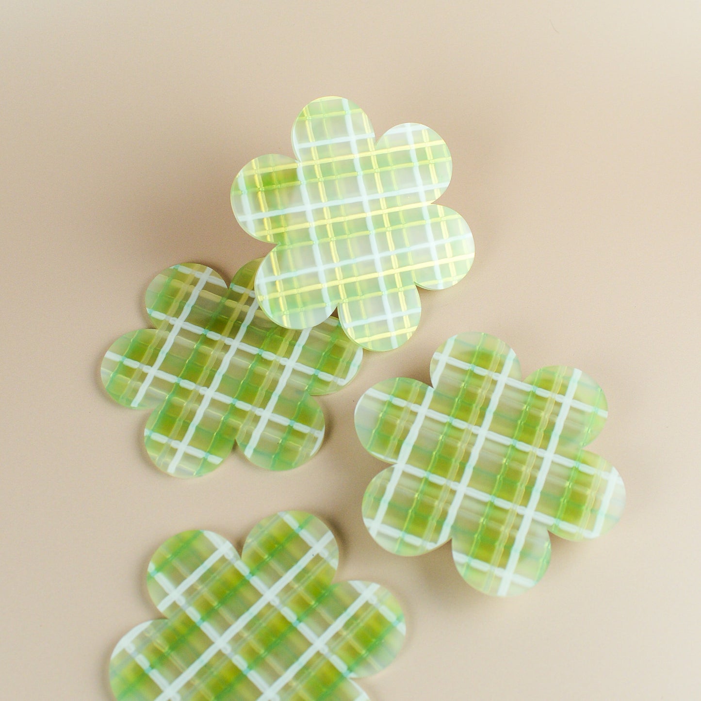 Plaid Flower Coasters