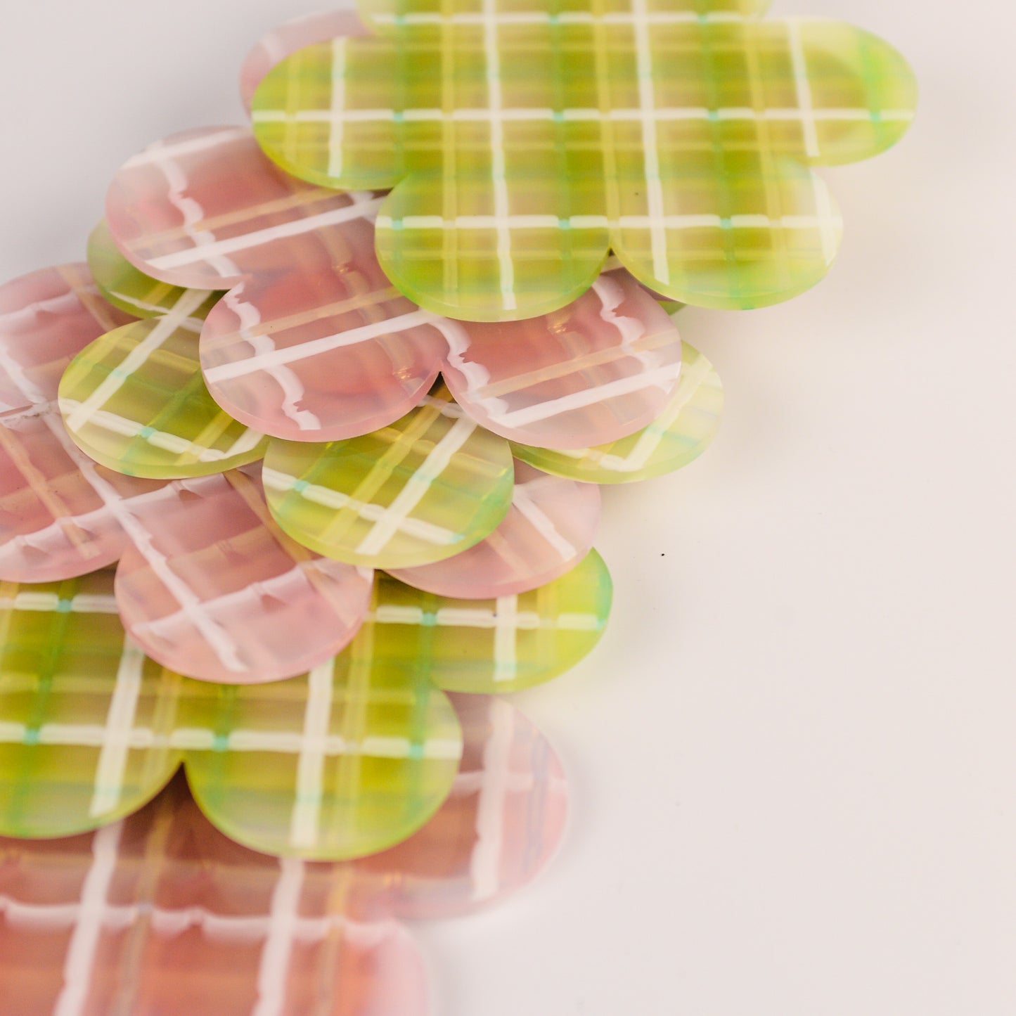 Plaid Flower Coasters