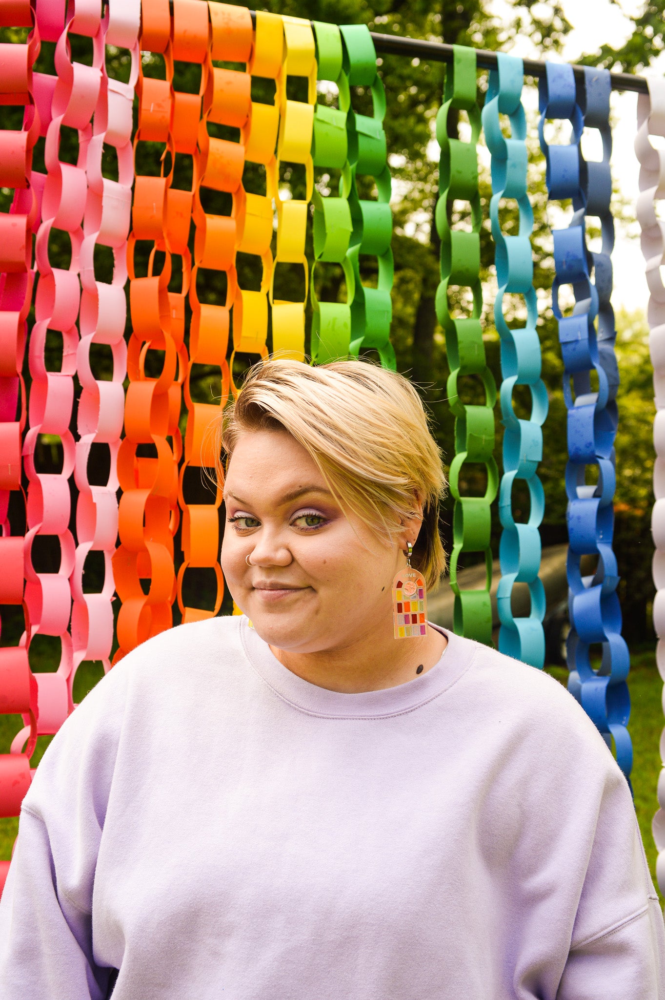 Window To Your Soul Rainbow Earrings