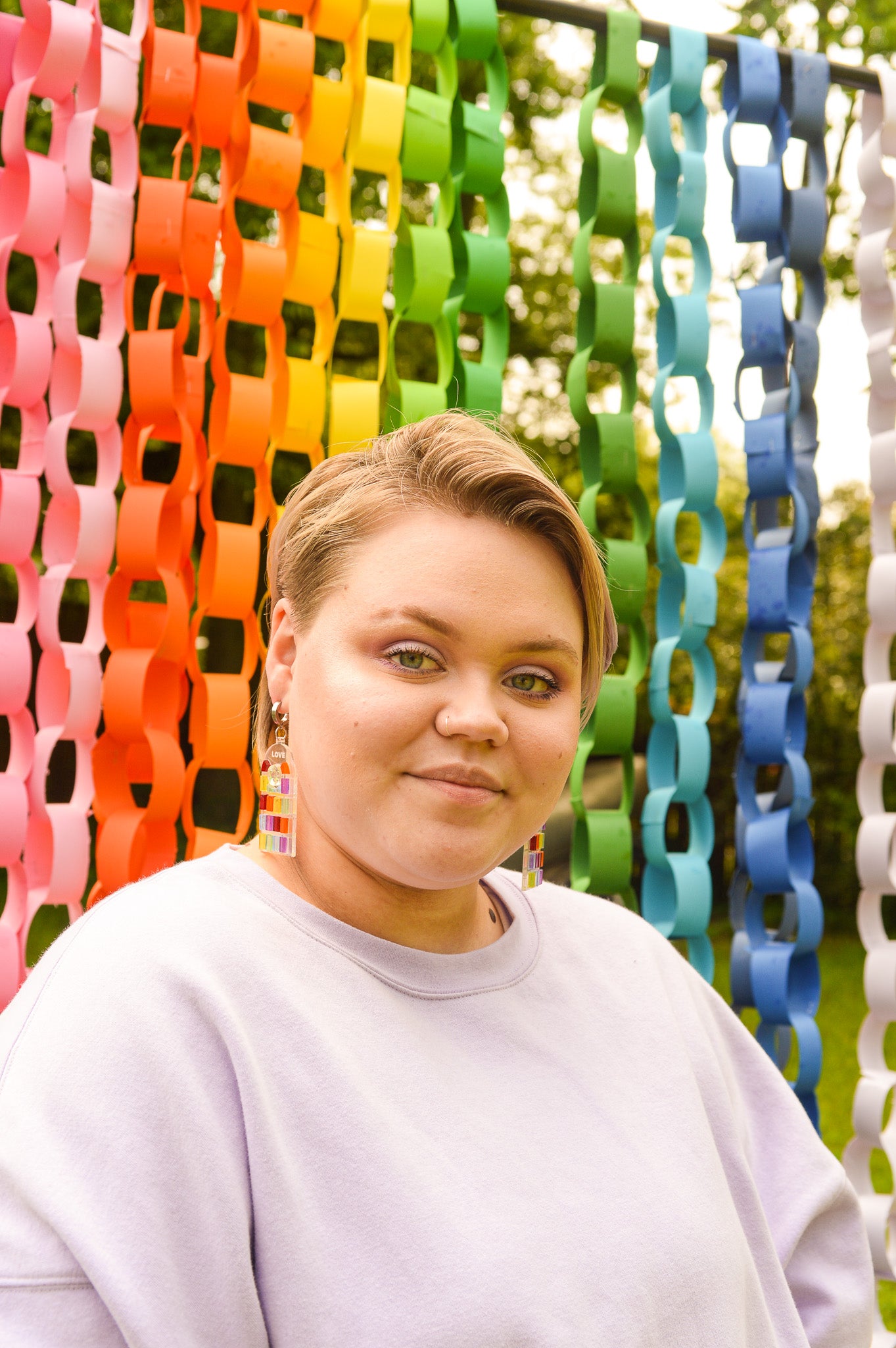 Window To Your Soul Rainbow Earrings