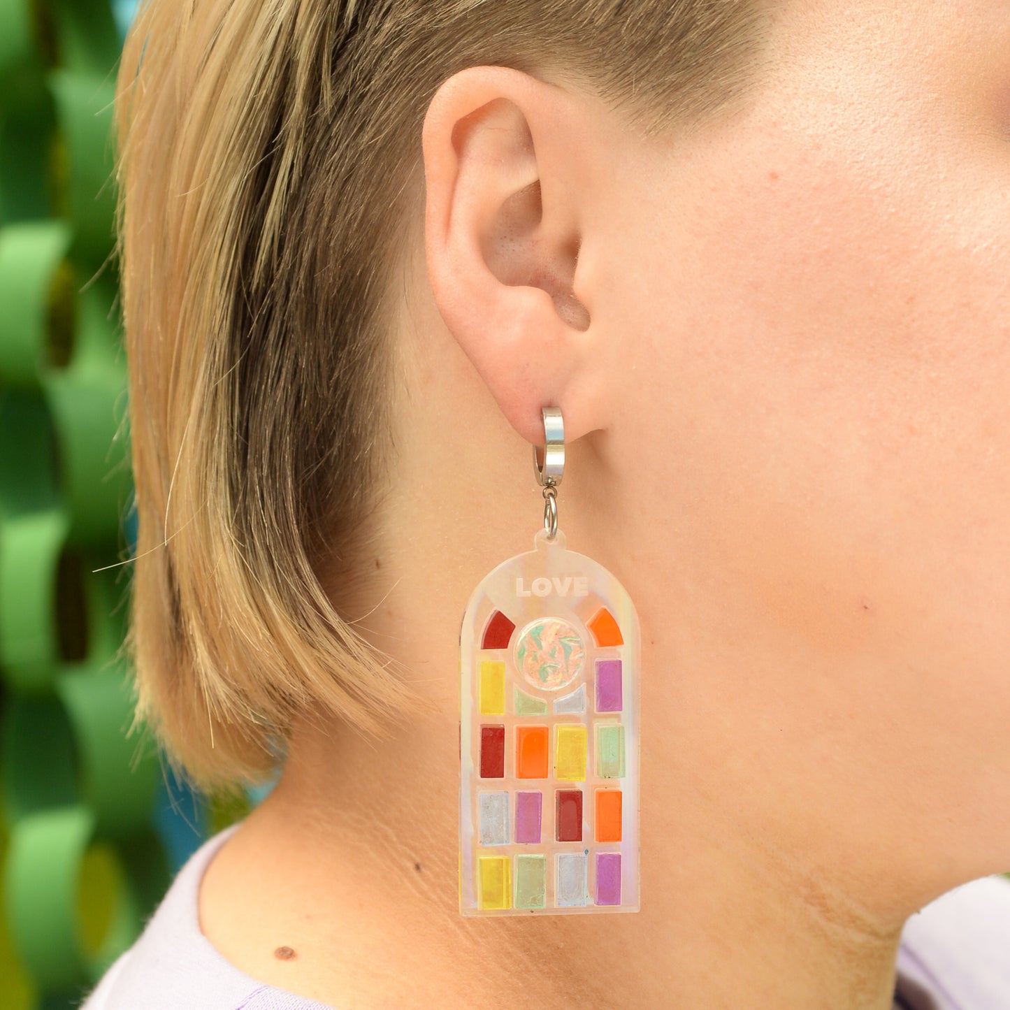 Window To Your Soul Rainbow Earrings