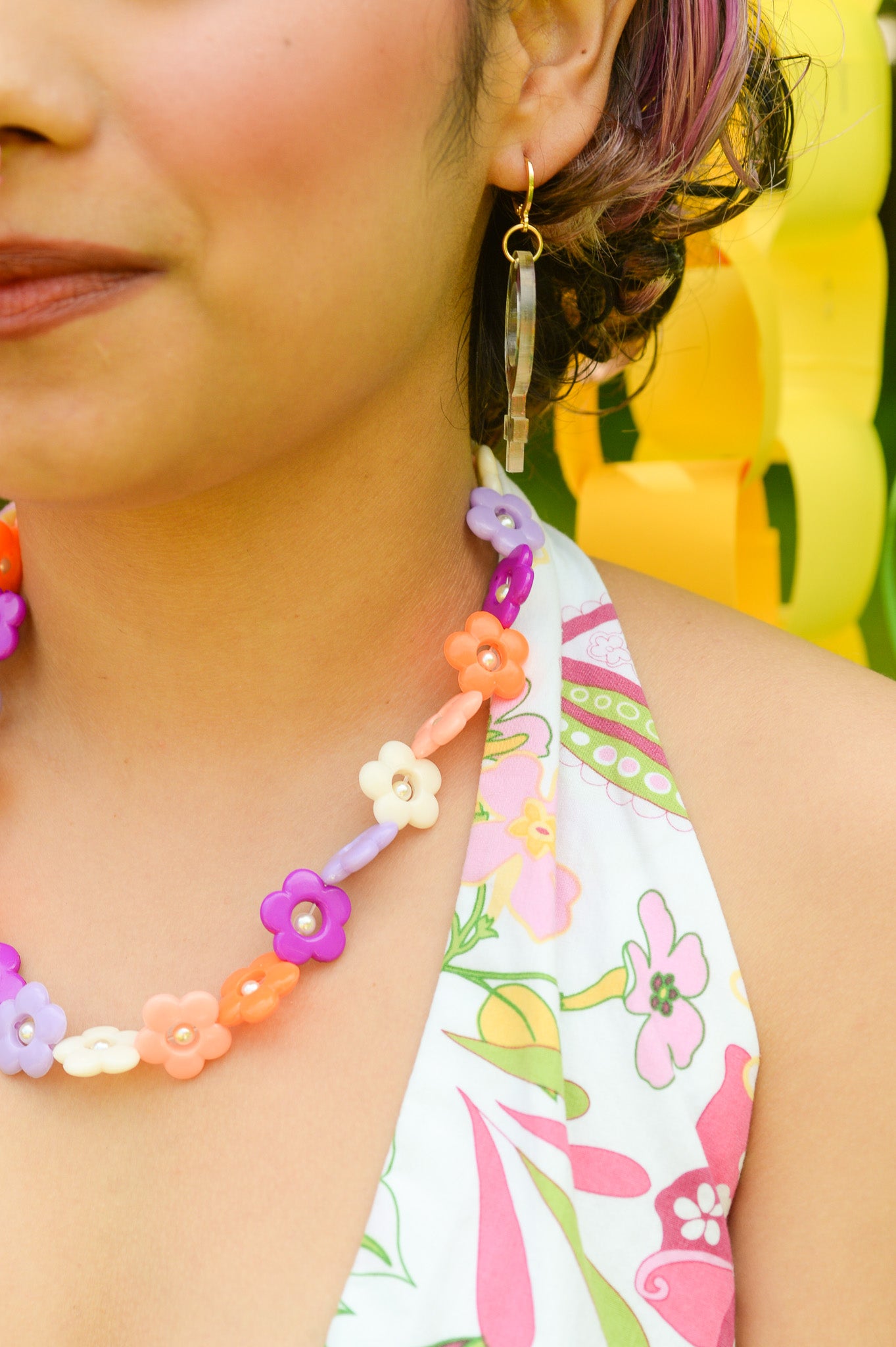 Sunset Flower Necklace