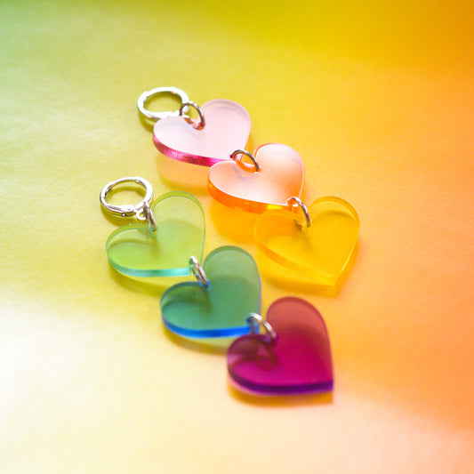 Translucent Rainbow Hearts