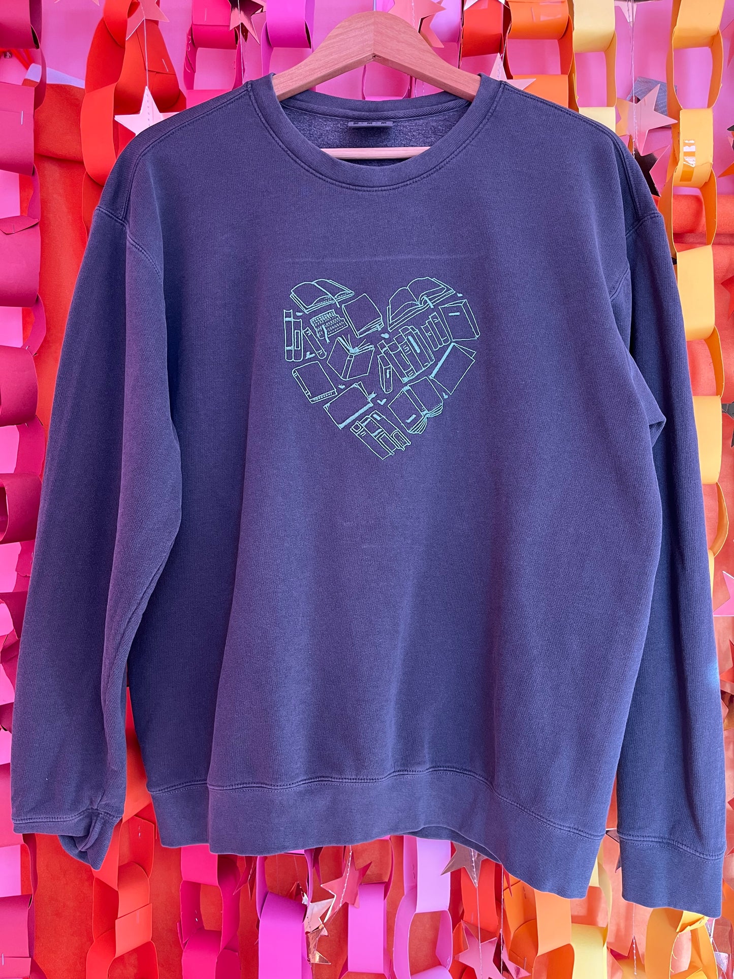 Heart of Books Embroidered Shirt