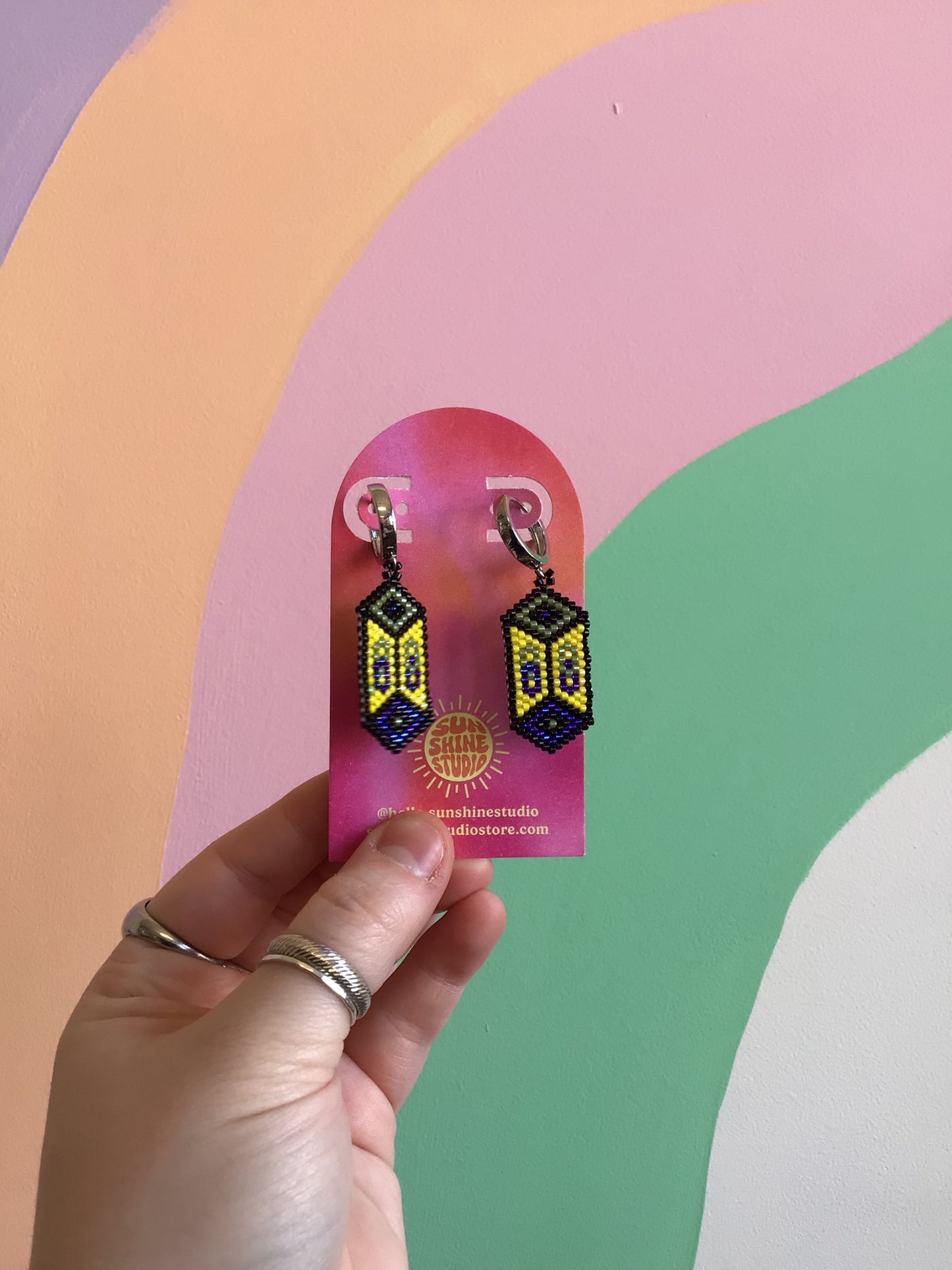 Springy Beaded Earrings