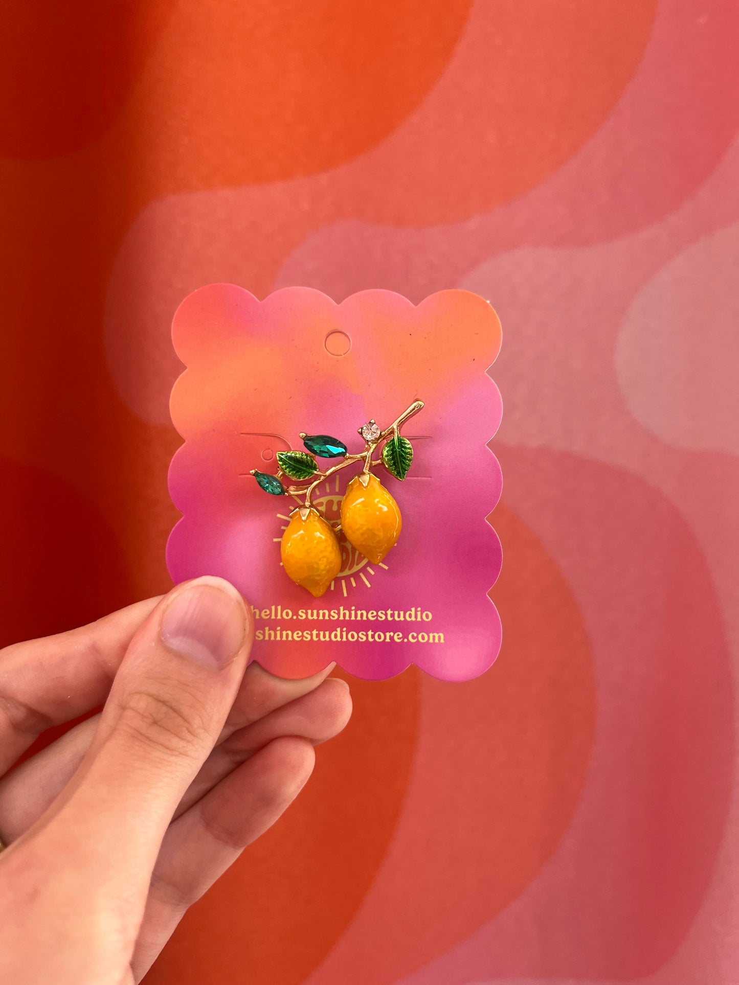 Lemon Brooch