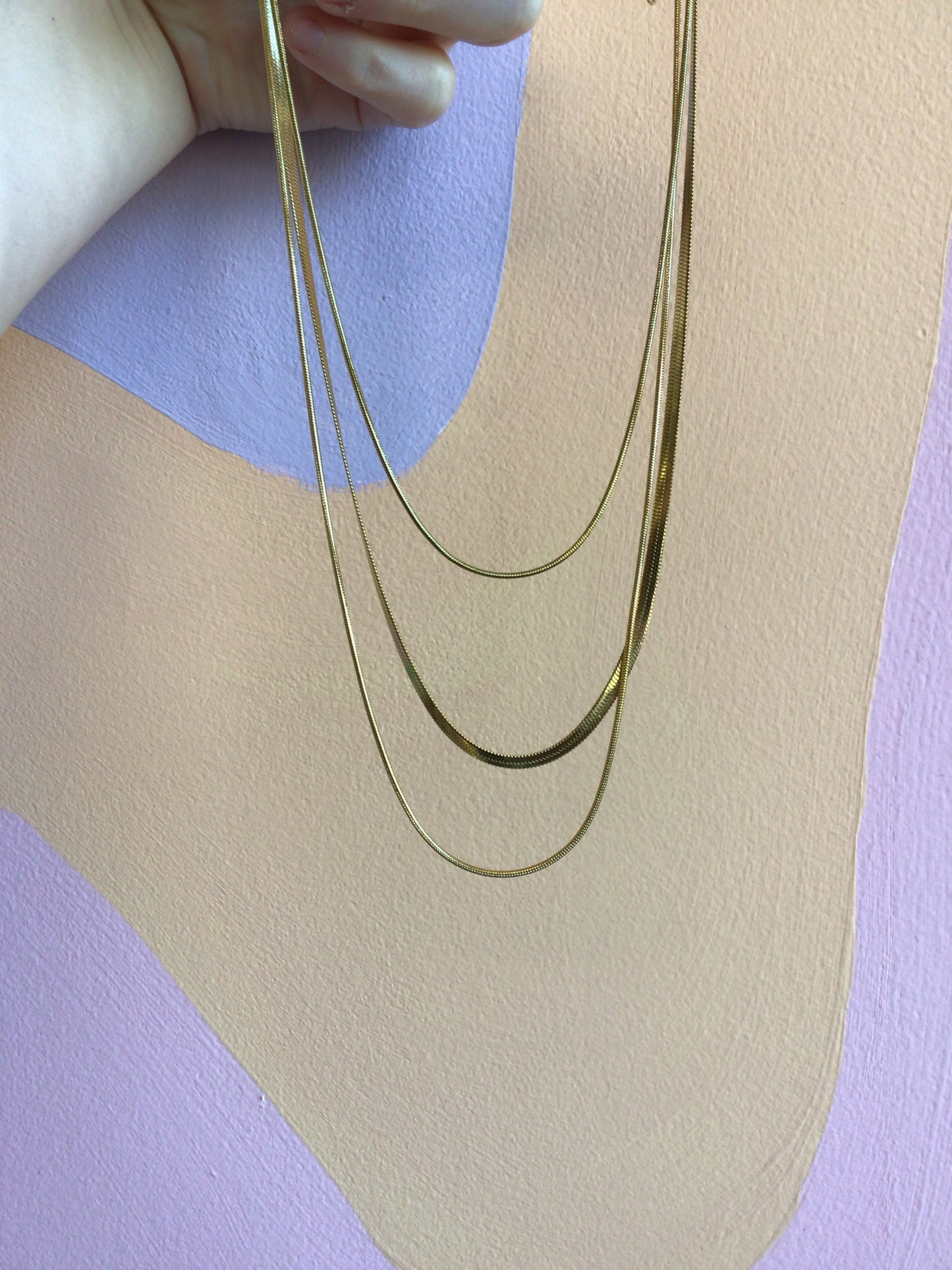 Titanium Layered Classic Chain Mix Necklace