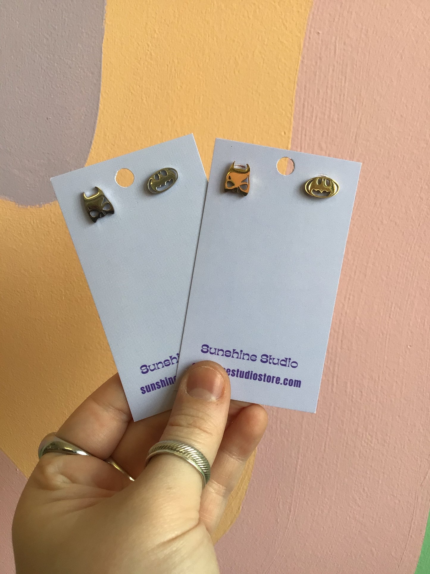 Tiny Batman Stainless Steel Studs