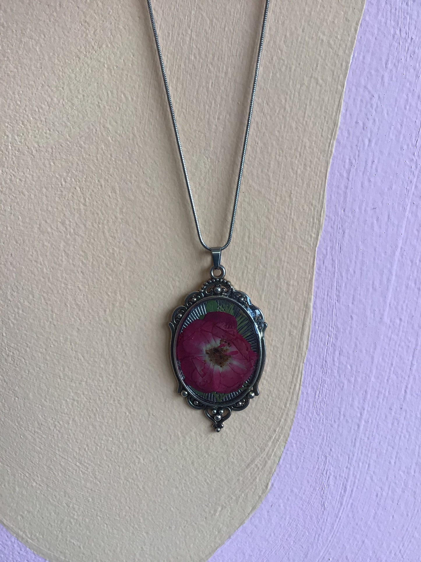 Resin Floral Necklace Large