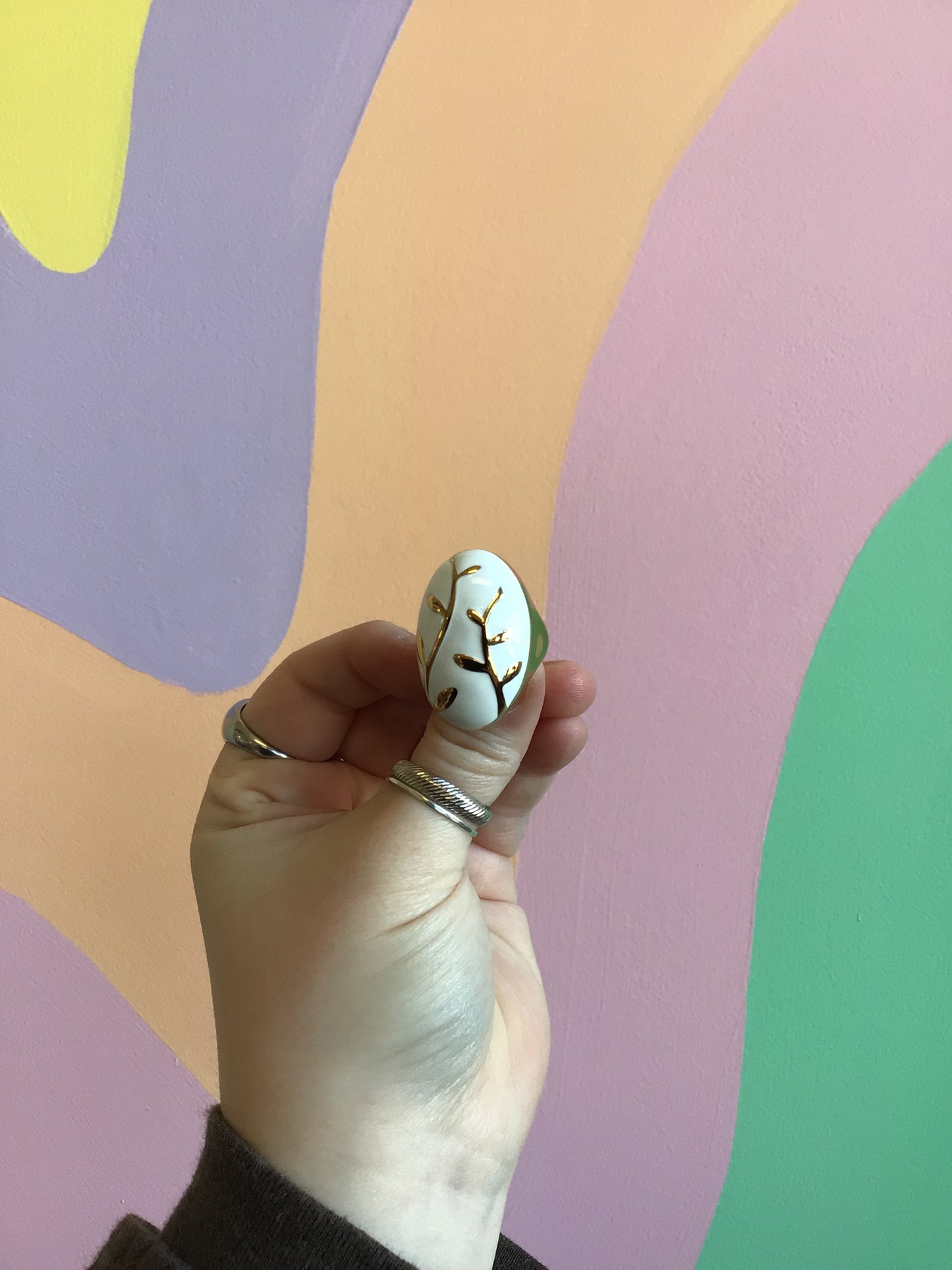 Climbing Vines Titanium Ring