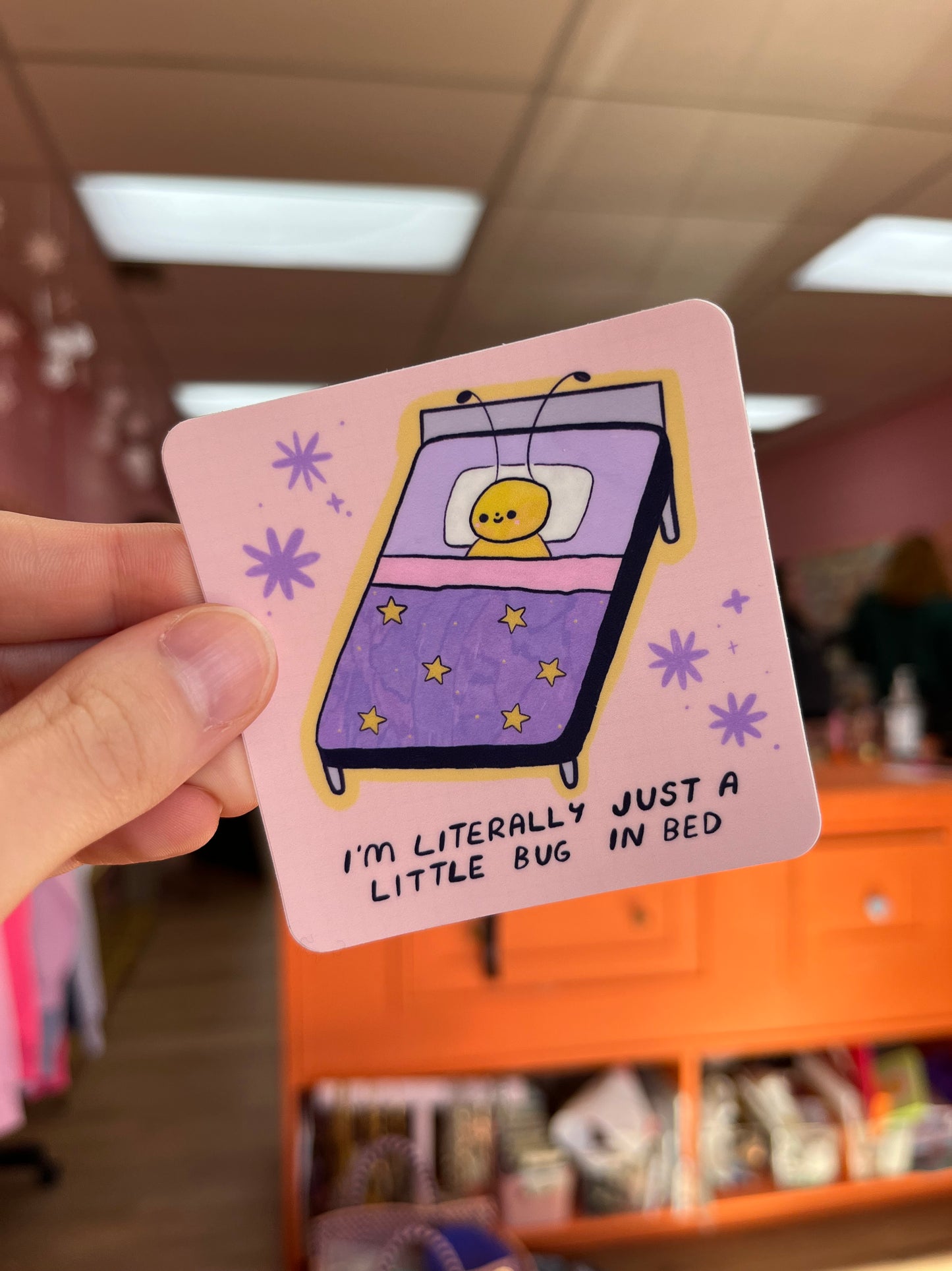 Little Bug in Bed Sticker