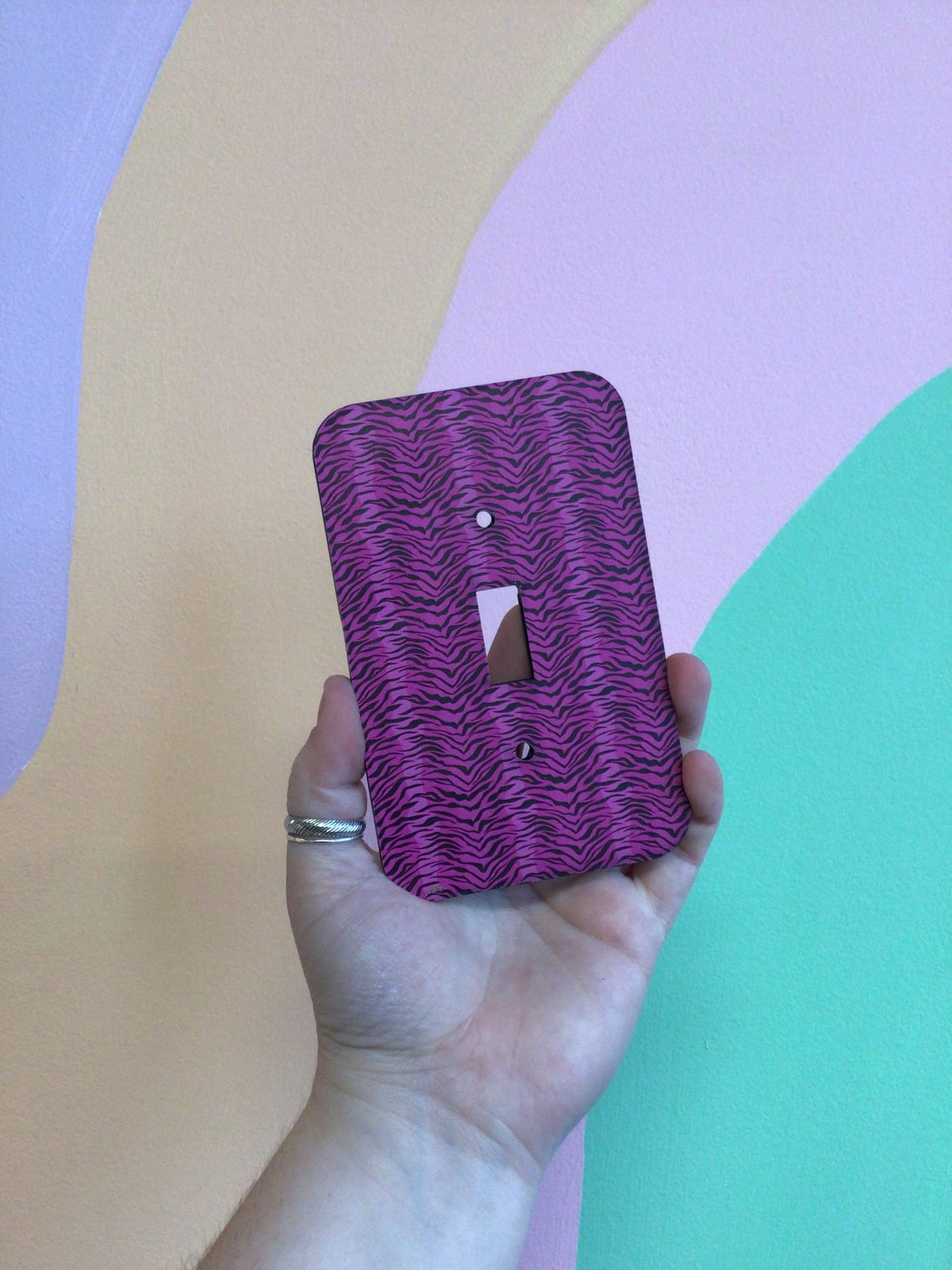 Pink Zebra Outlet Cover