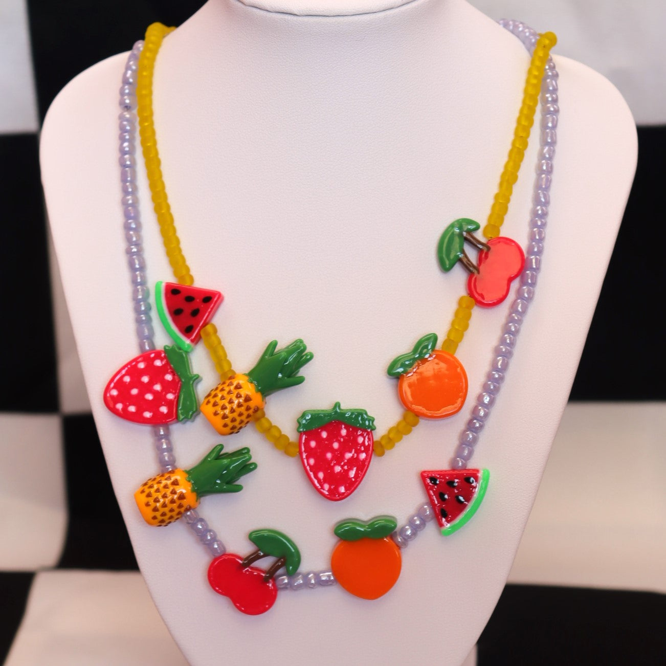 Fruit Beaded Necklaces