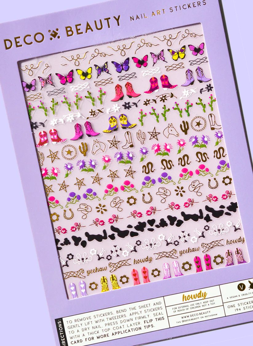 "Howdy" Deco Beauty Nail Art Stickers