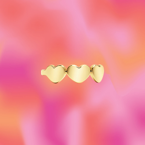 Hearts All Around Stainless Steel Ring