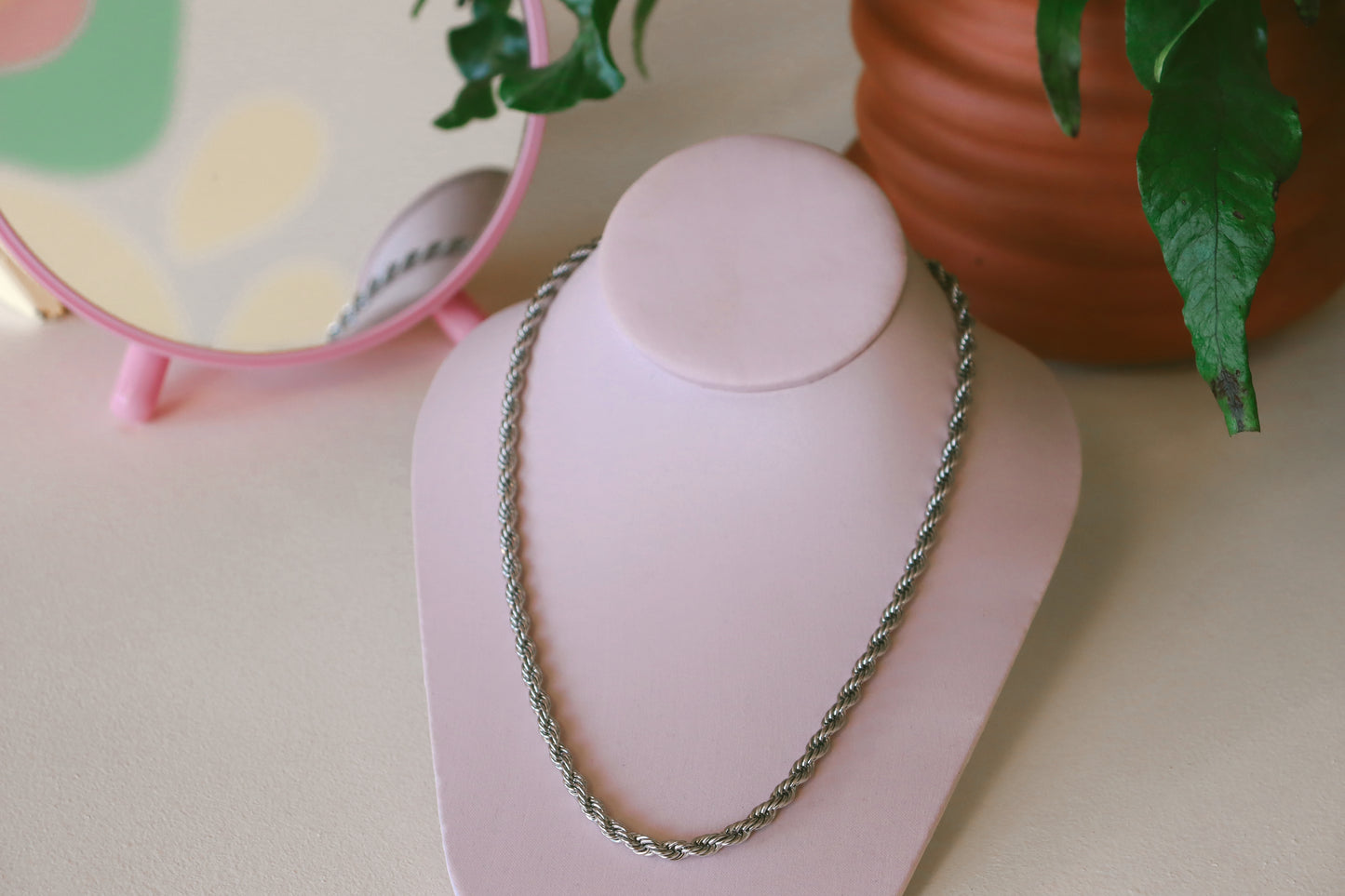 Twisted Chain-Titanium Necklace
