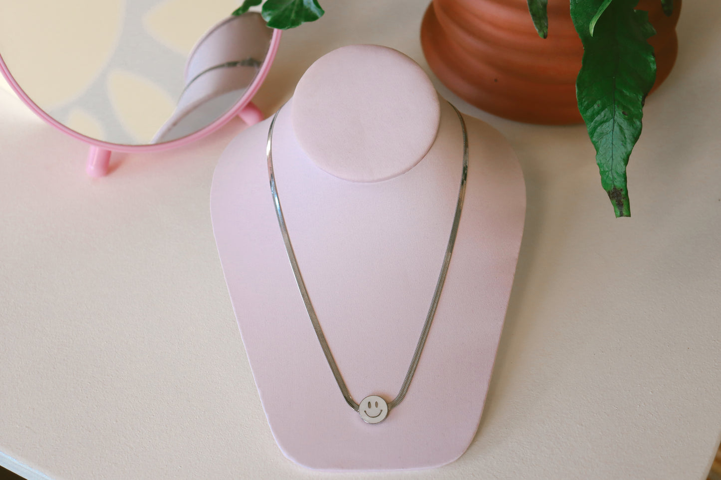 Happy to Be Here-Titanium Necklace