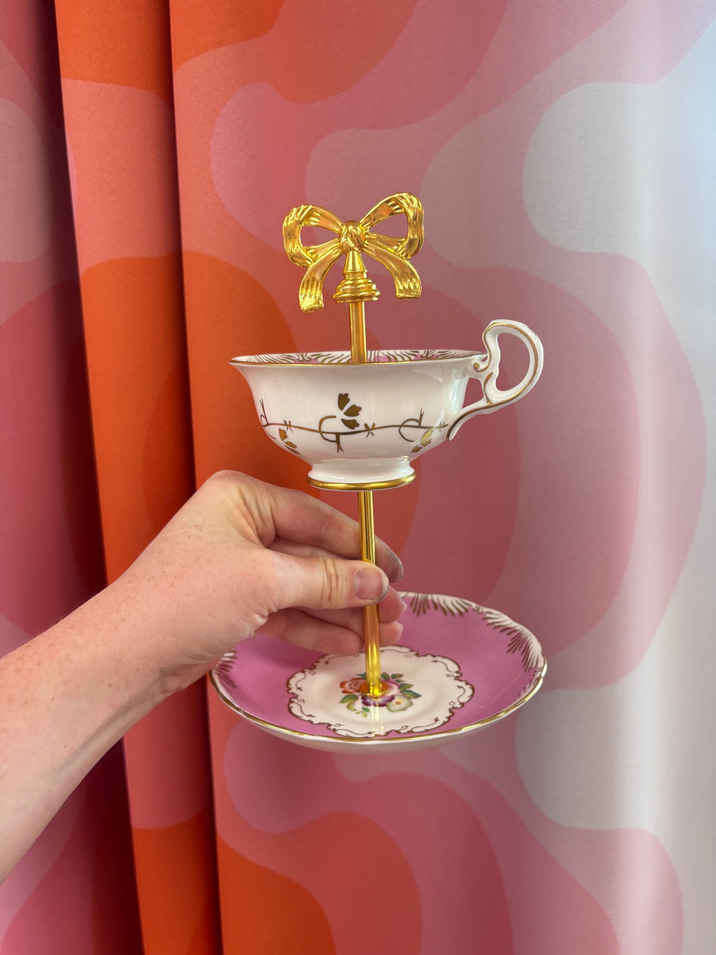 Handmade Tea Cup Display