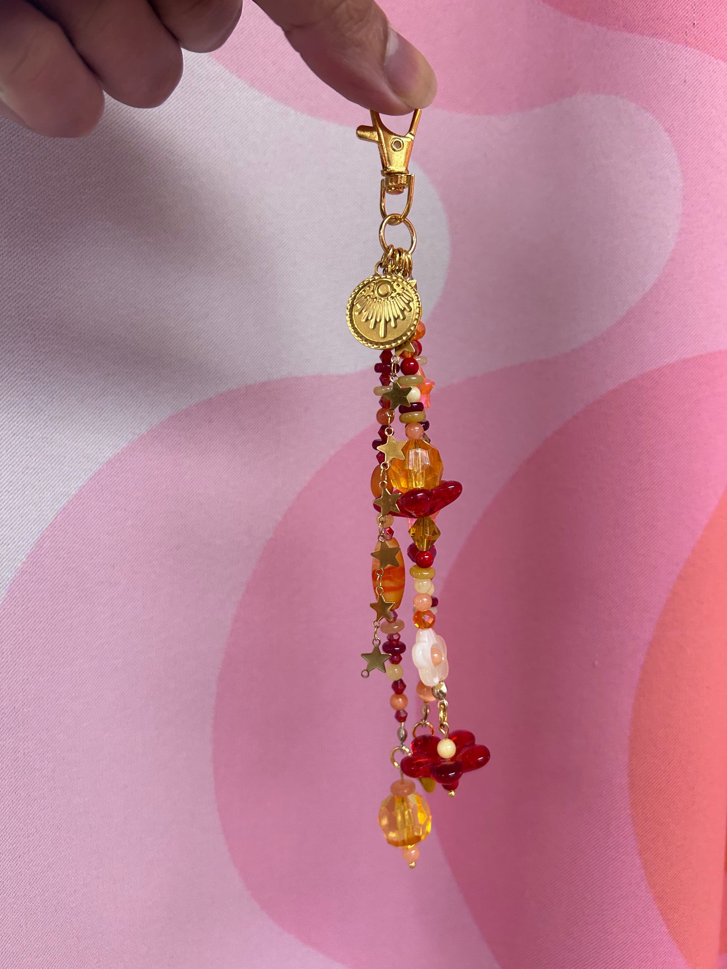Gold Beaded Charm