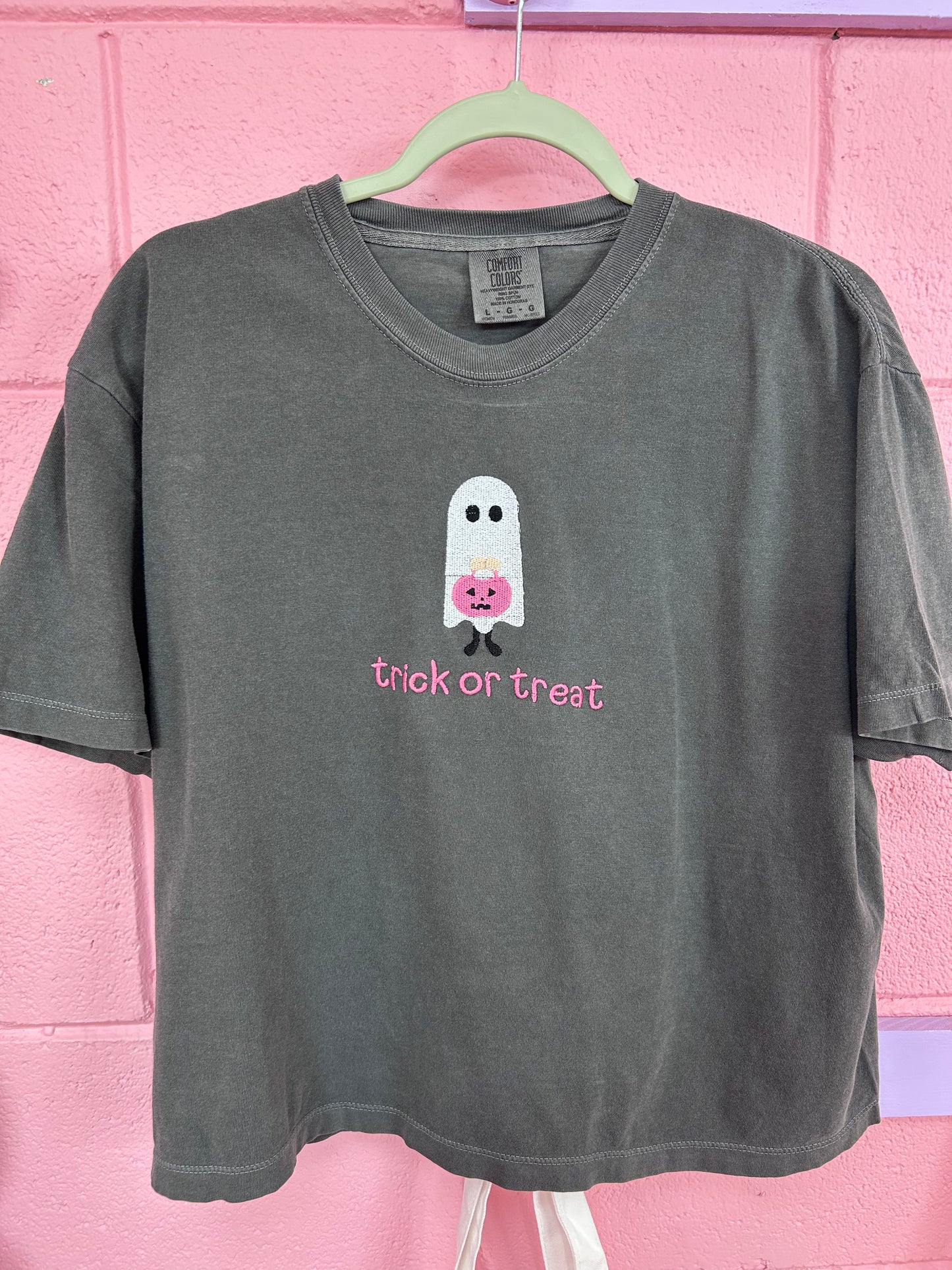 Trick Or Treat Embroidered Top