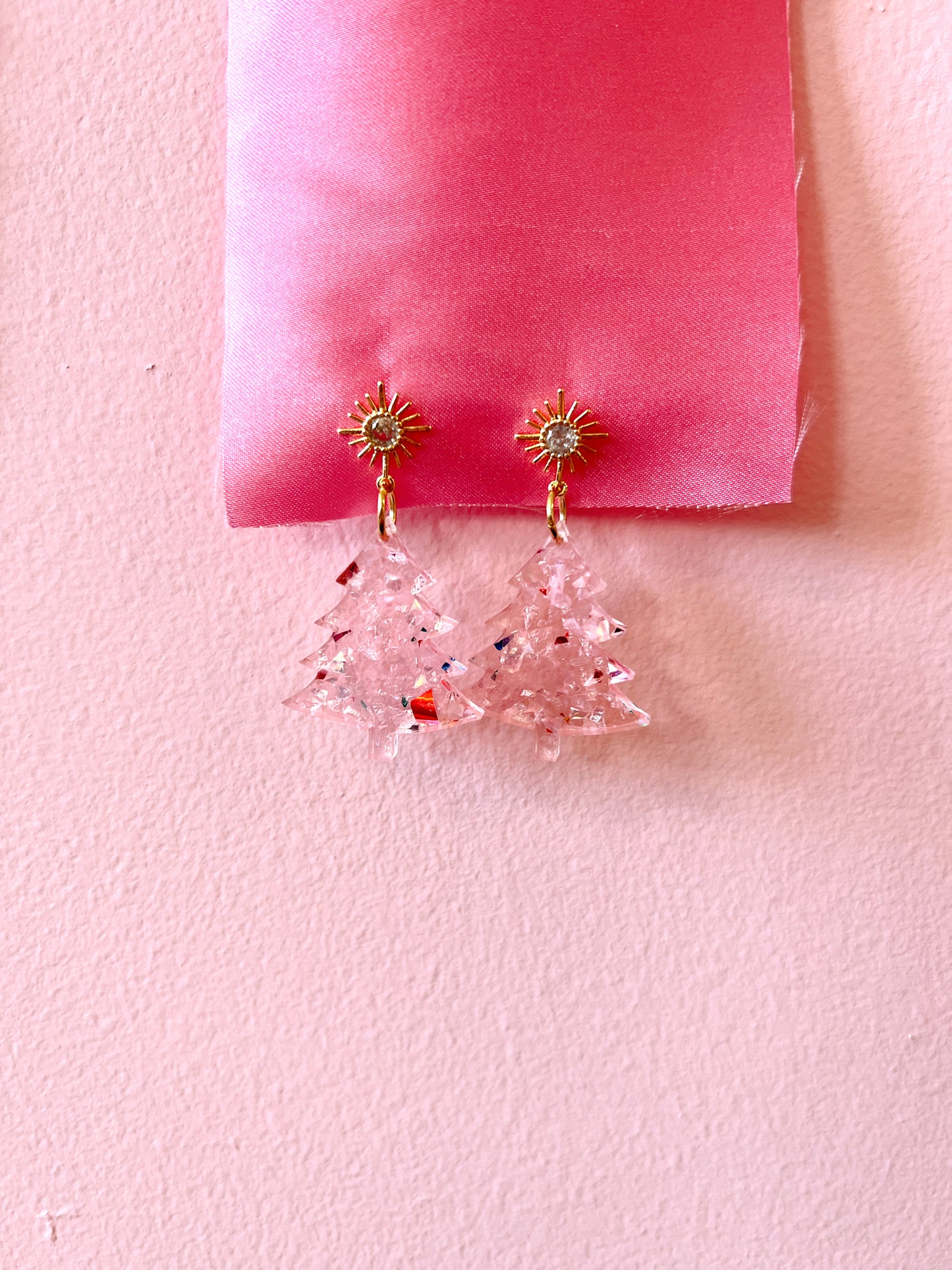 Shimmering Confetti Tree Earrings
