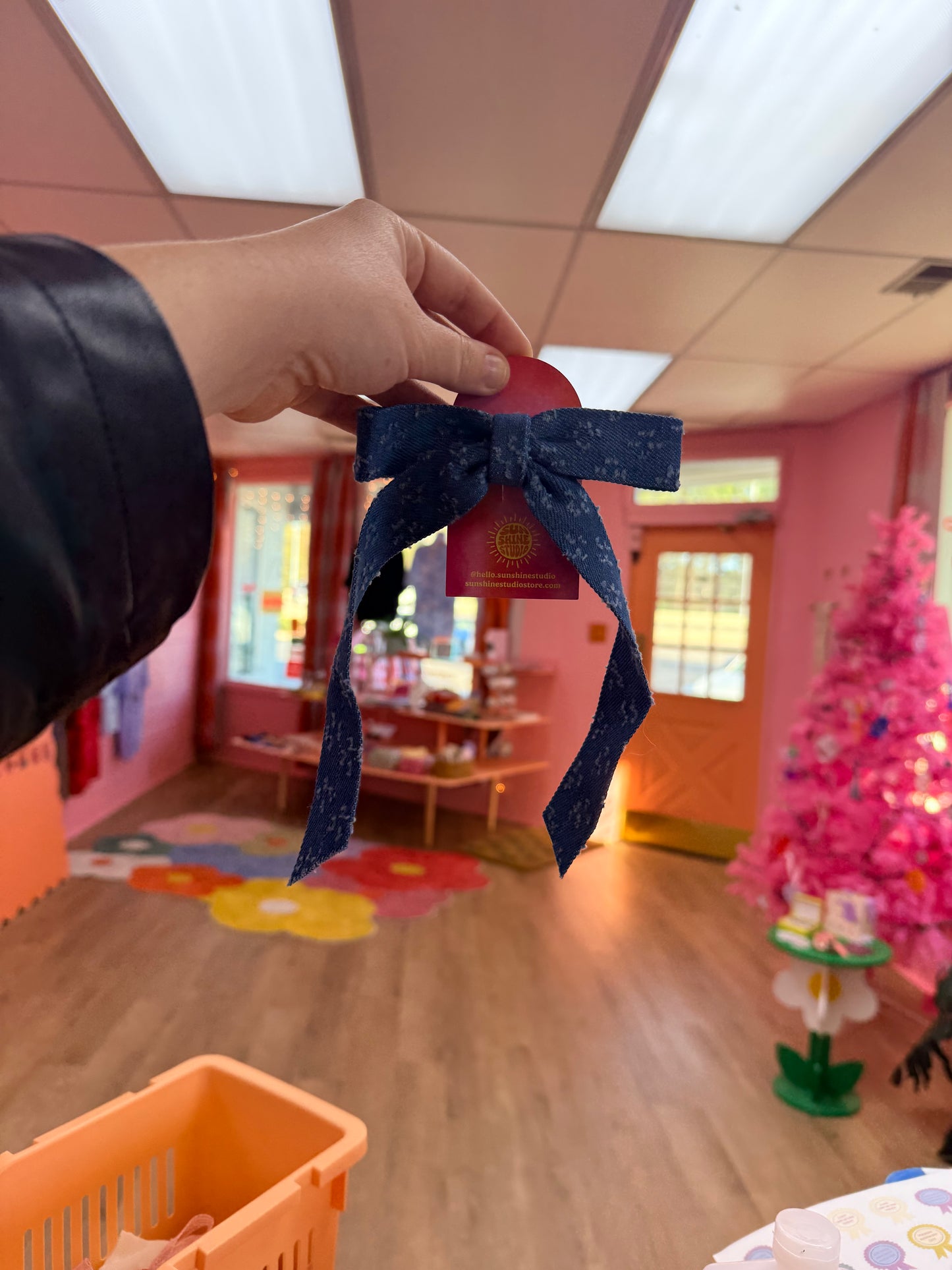 Denim Hair Bow