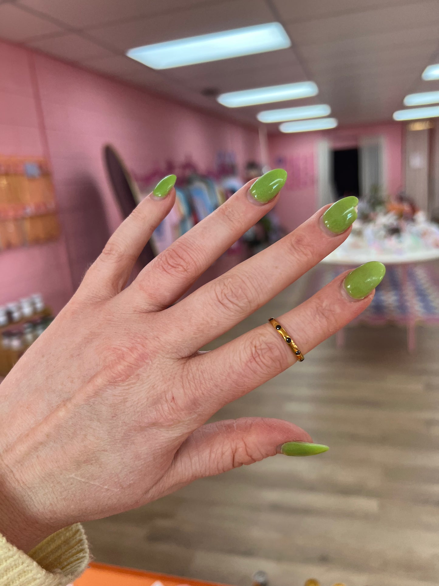 Black Gem Slim Titanium Ring