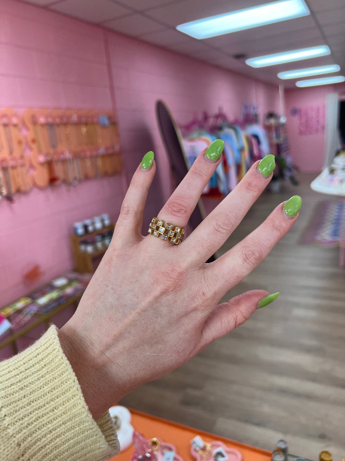 Chunky Sparkle Titanium Ring