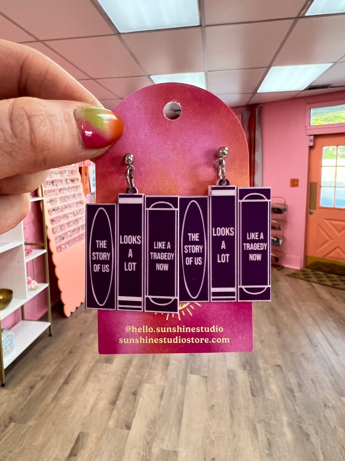 “The Story of Us Looks a Lot Like a Tragedy Now” Taylor Swift Earrings