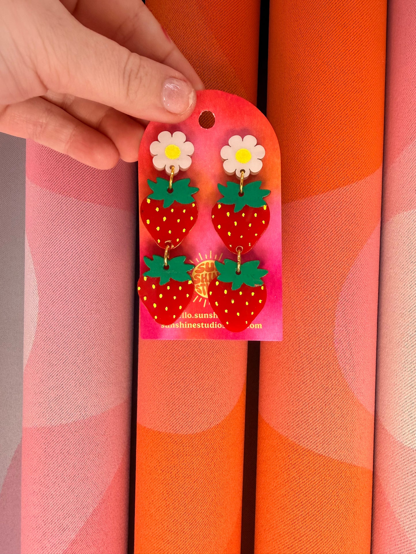Strawberry Large Dangles