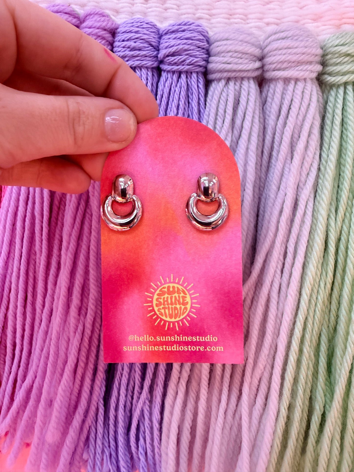 Simple Stainless Steel Loop Studs