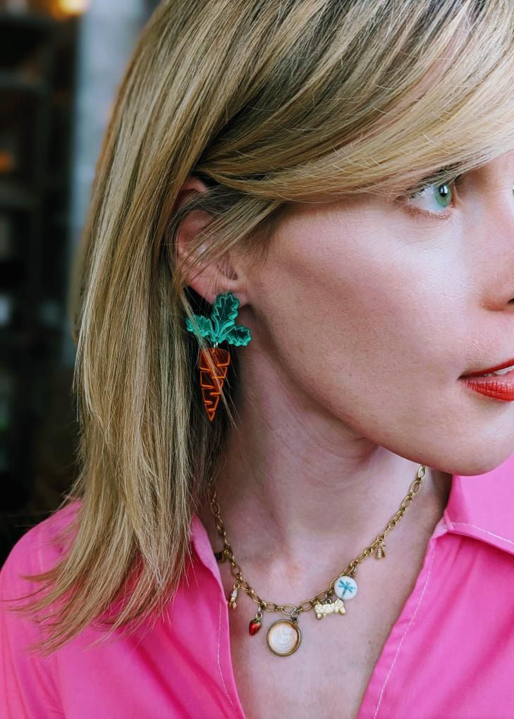 Dangling Carrot Earrings