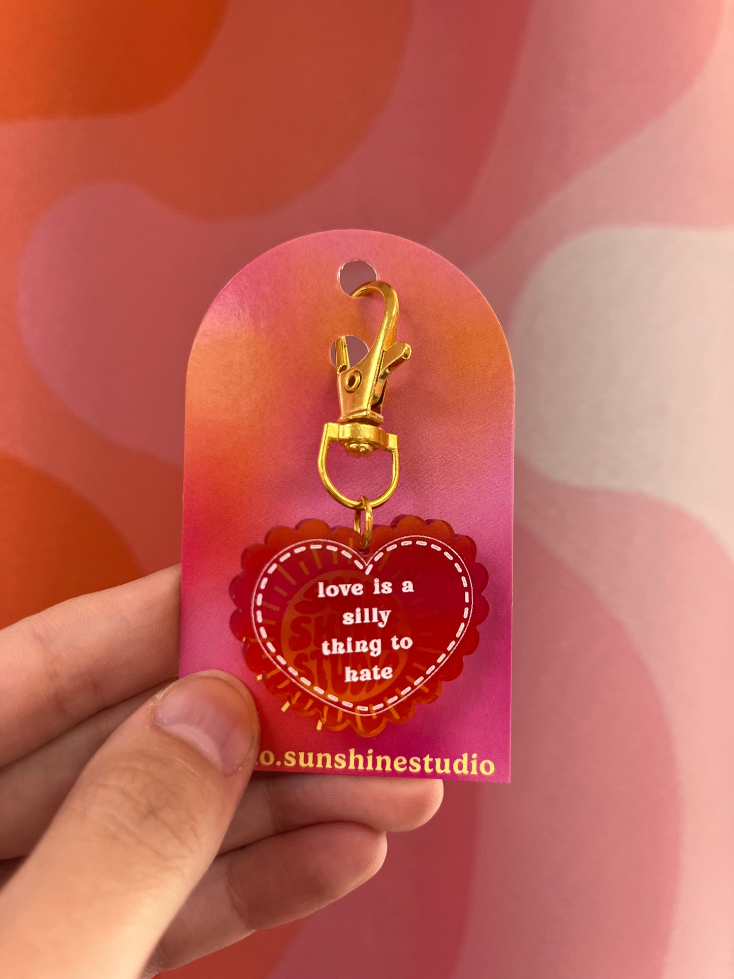 Love is a Silly Thing to Hate Bag Charm