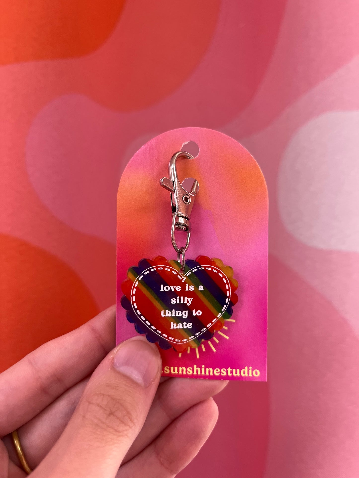 Love is a Silly Thing to Hate Bag Charm